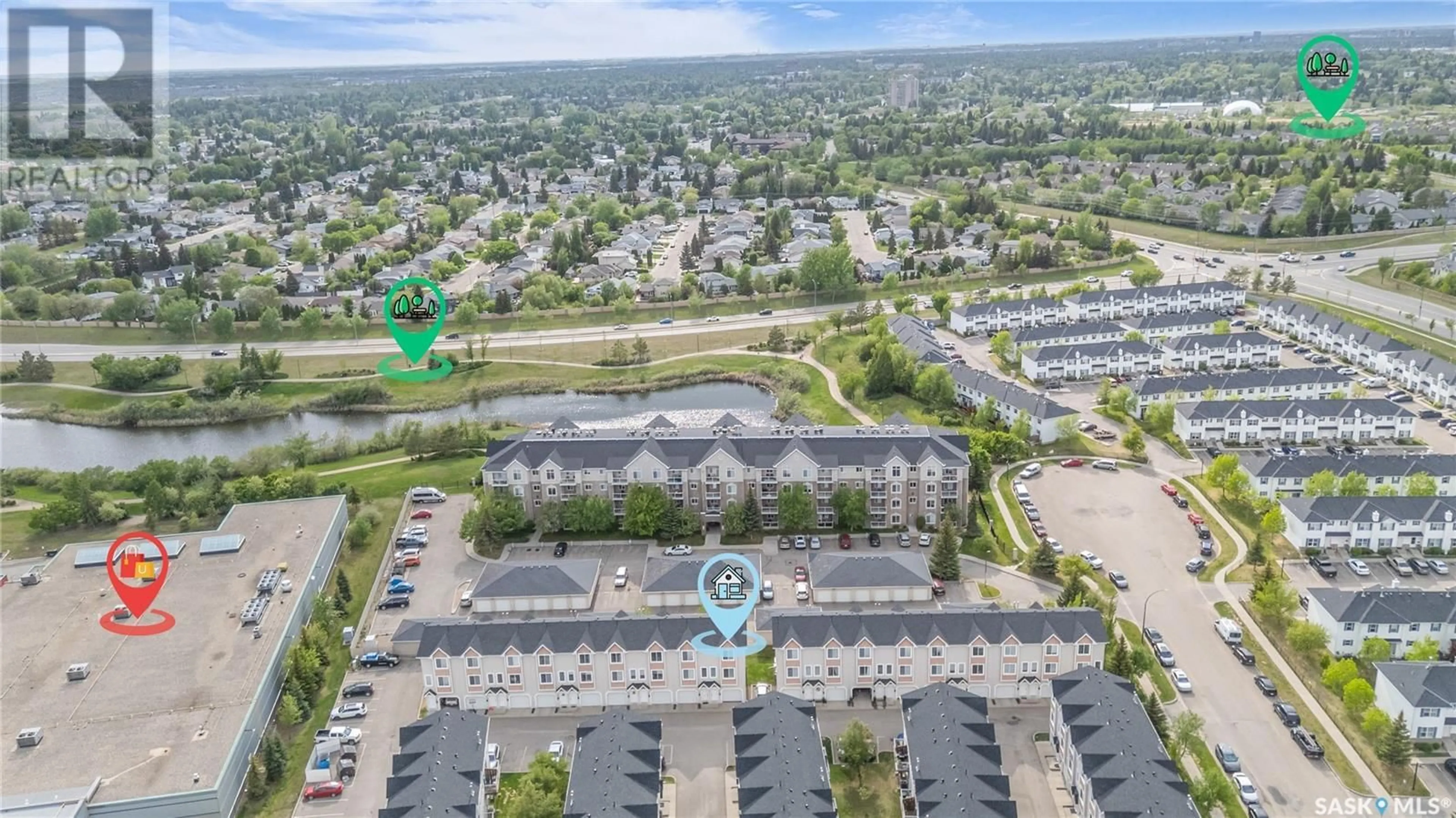A pic from outside/outdoor area/front of a property/back of a property/a pic from drone, unknown for 10 243 HEROLD TERRACE, Saskatoon Saskatchewan S7V1J6