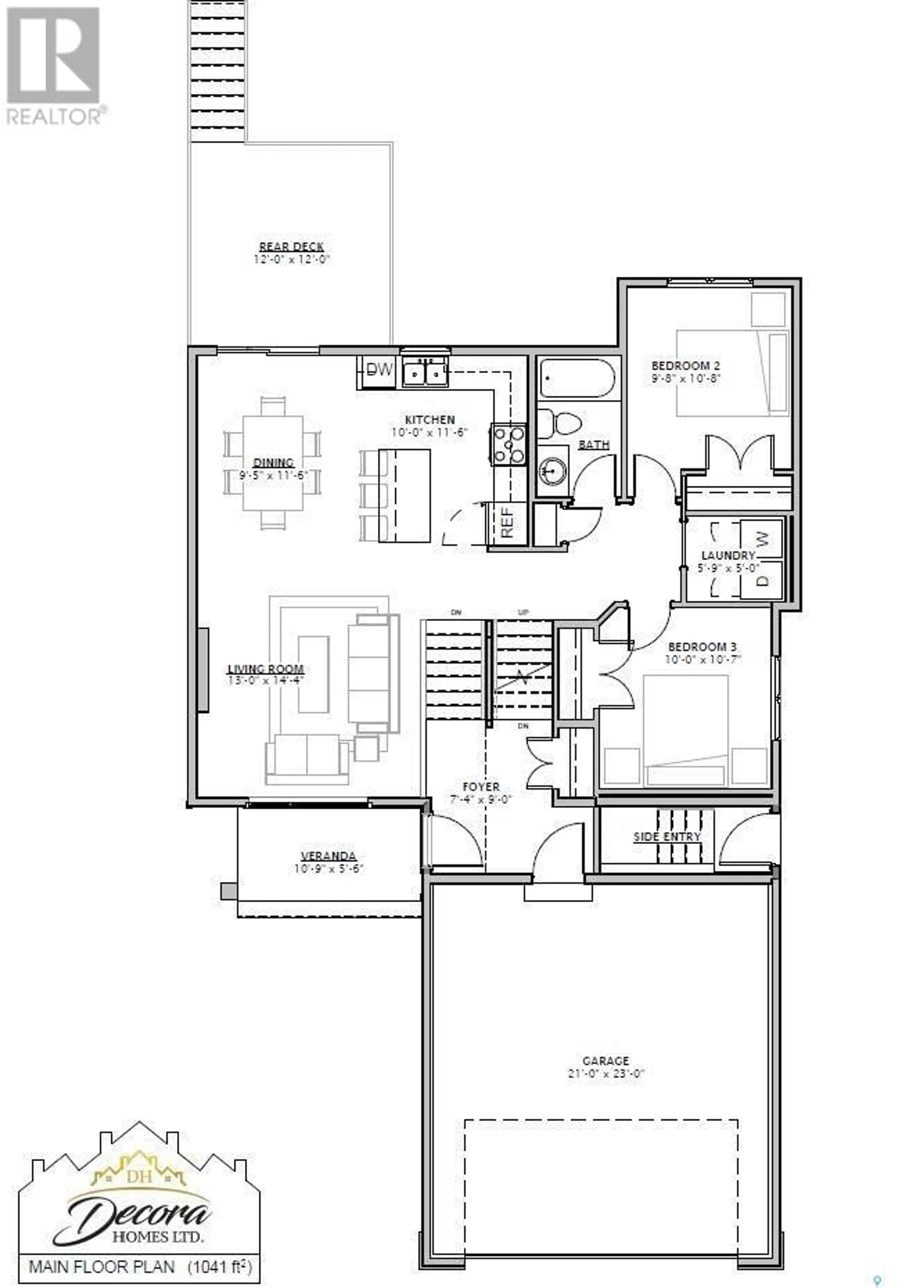 Floor plan for 812 HENRY DAYDAY ROAD, Saskatoon Saskatchewan S7W1E3