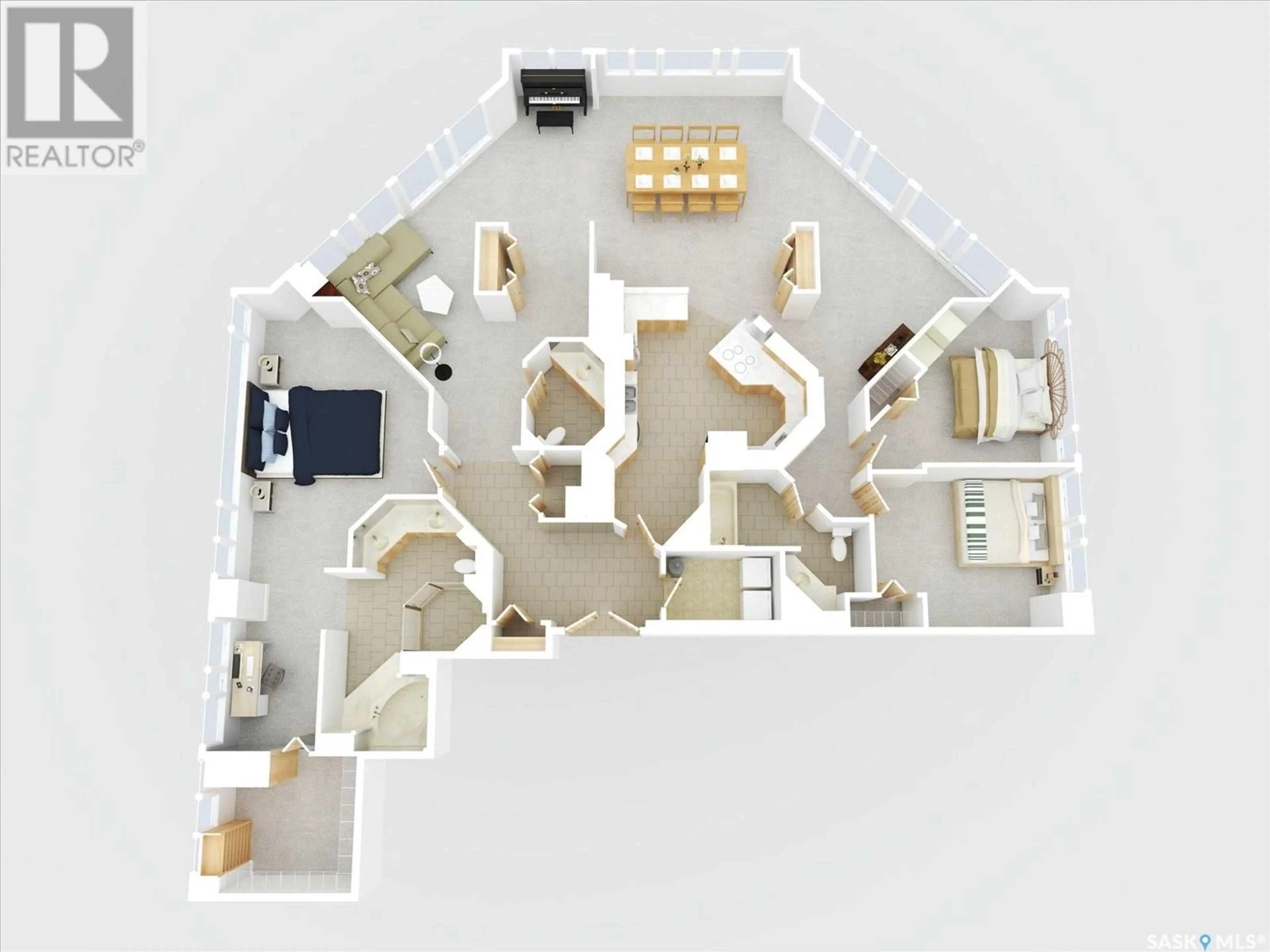 Floor plan for 424 - 1940 SPADINA CRESCENT, Saskatoon Saskatchewan S7K6X7