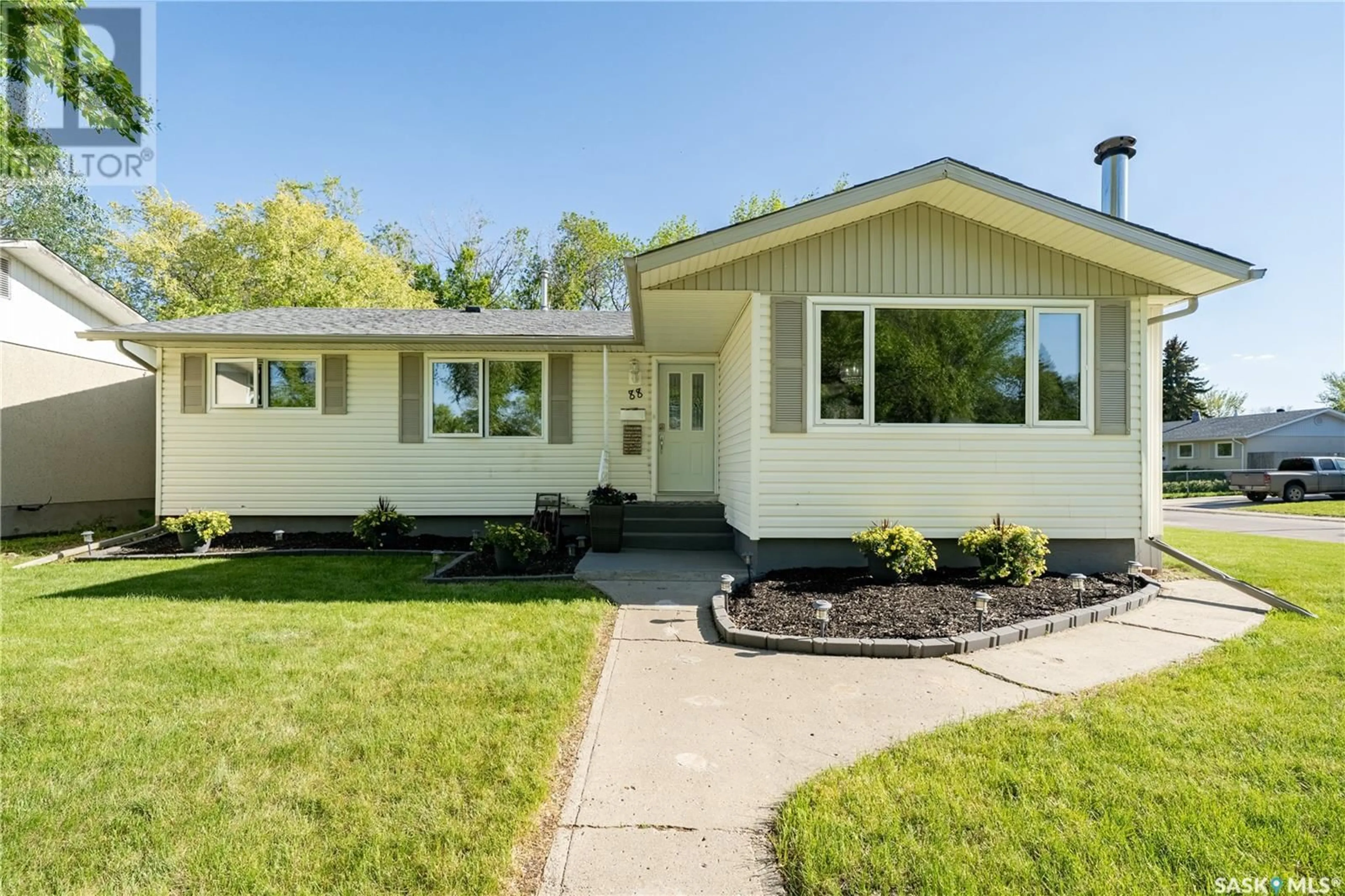 Home with vinyl exterior material, street for 88 MATHESON CRESCENT, Regina Saskatchewan S4R5C4