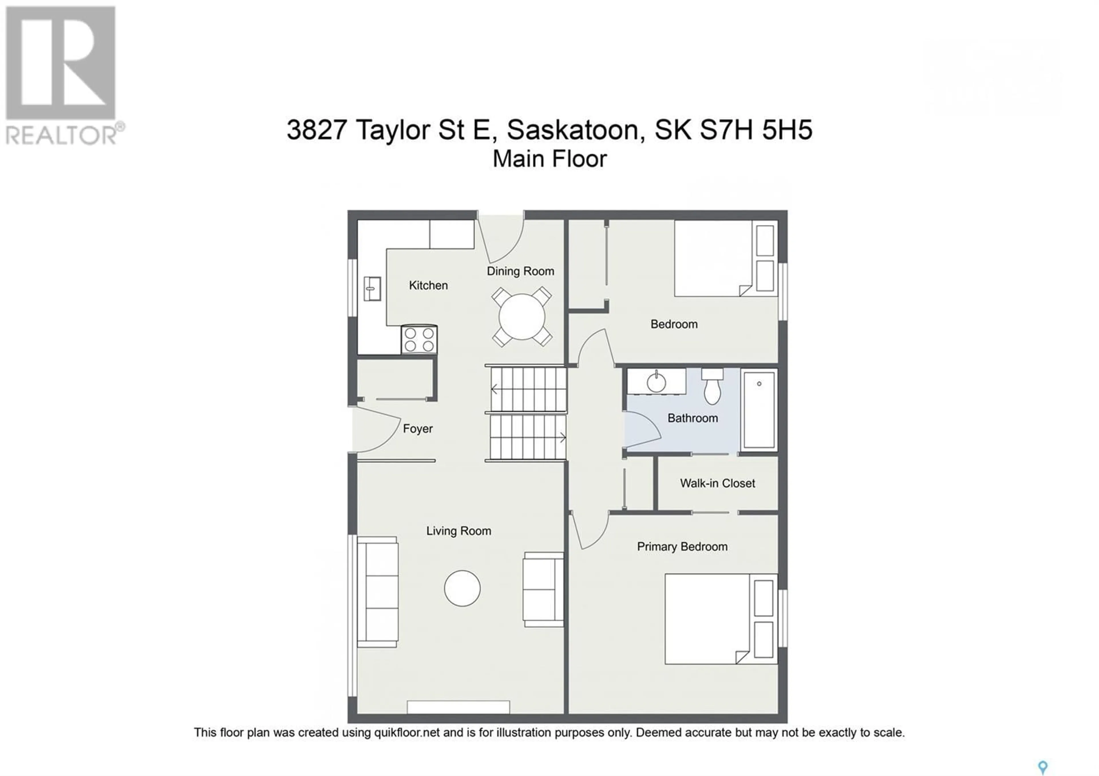 Floor plan for 3827 TAYLOR STREET, Saskatoon Saskatchewan S7H5J4