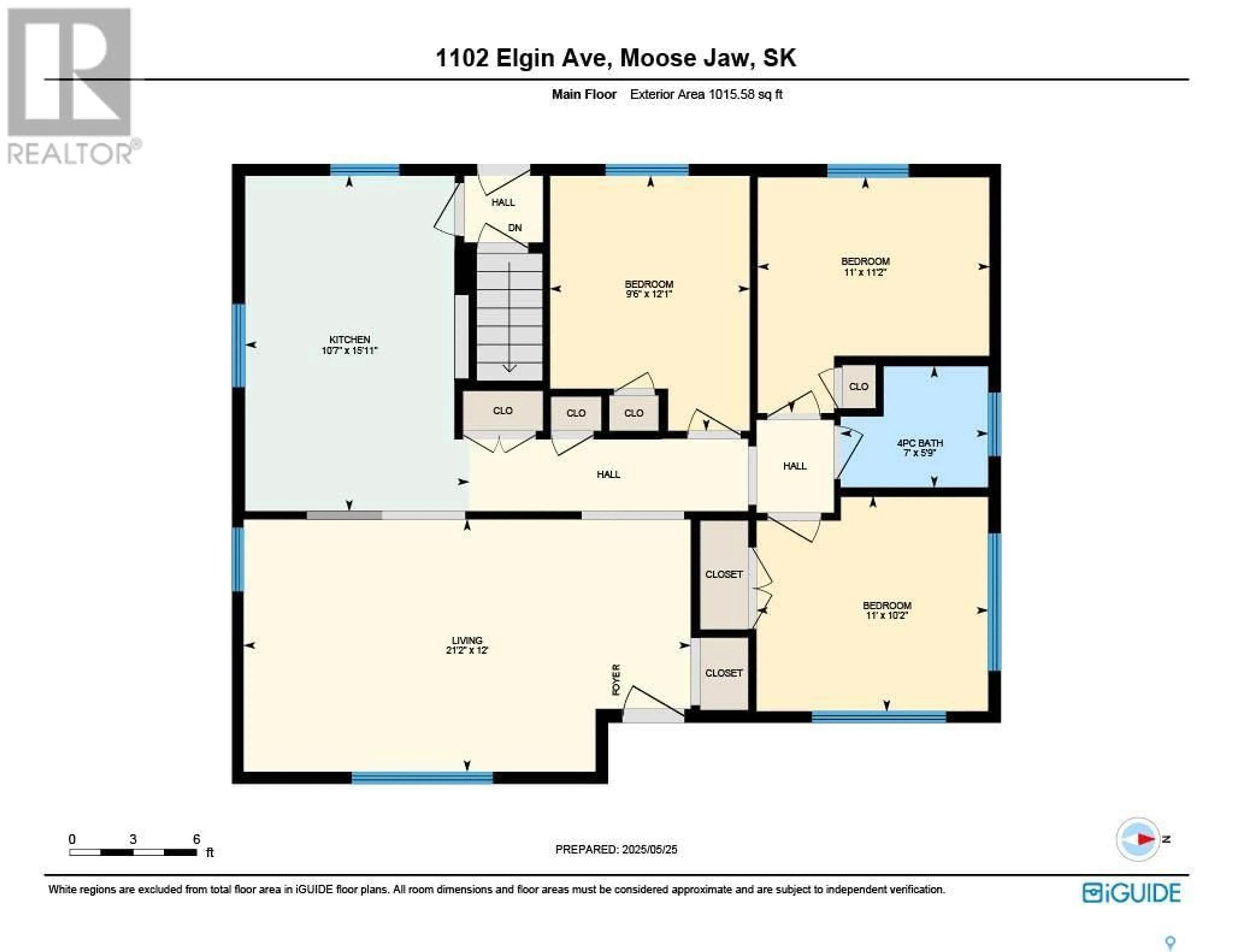 Floor plan for 1102 ELGIN AVENUE, Moose Jaw Saskatchewan S6H4H1