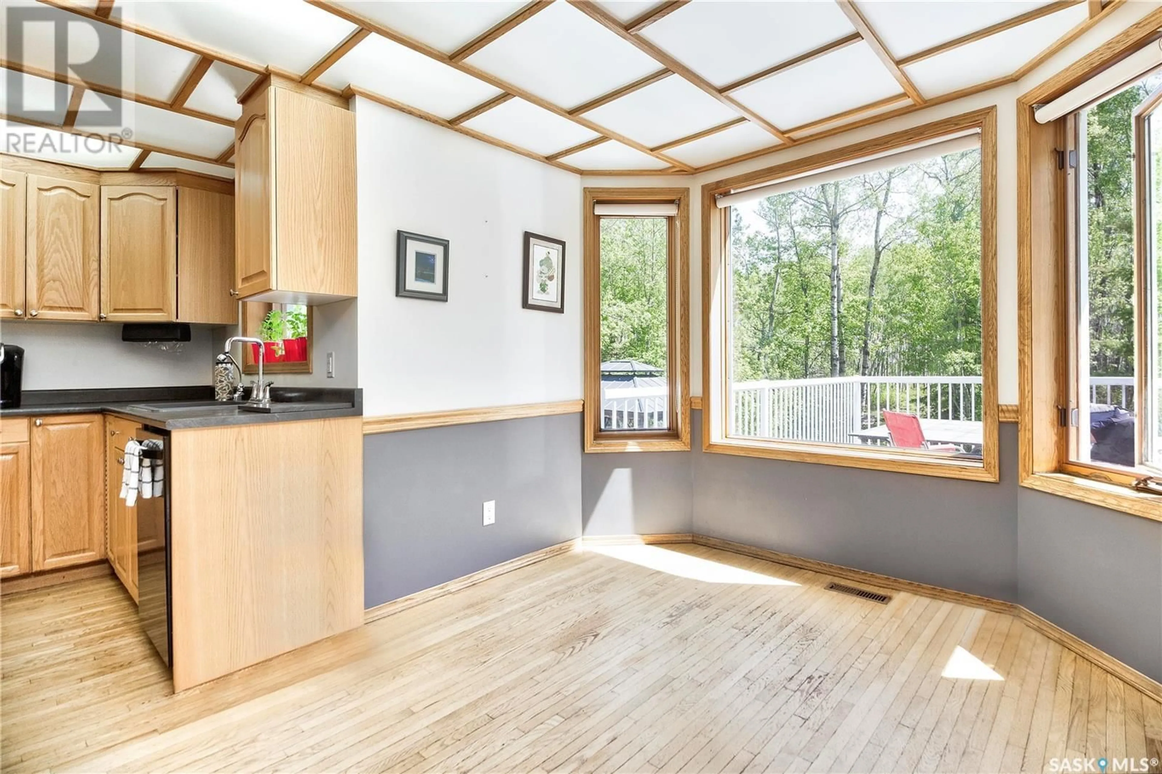 Open concept kitchen, wood/laminate floor for CHRISTOPHER LAKE ACREAGE, Paddockwood Rm No. 520 Saskatchewan S0J0N0