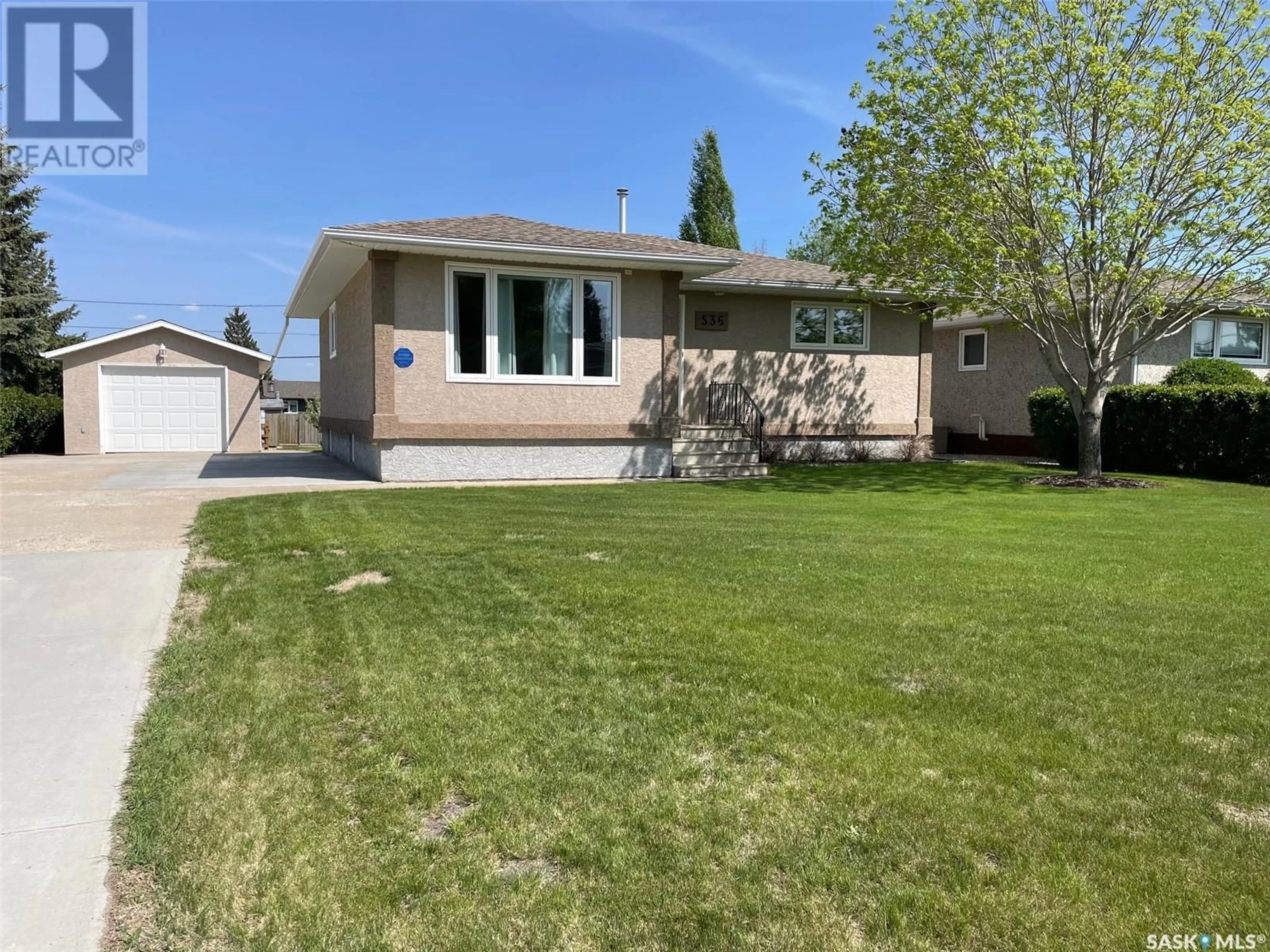 Home with vinyl exterior material, street for 536 ALBERTA STREET, Melville Saskatchewan S0A2P0