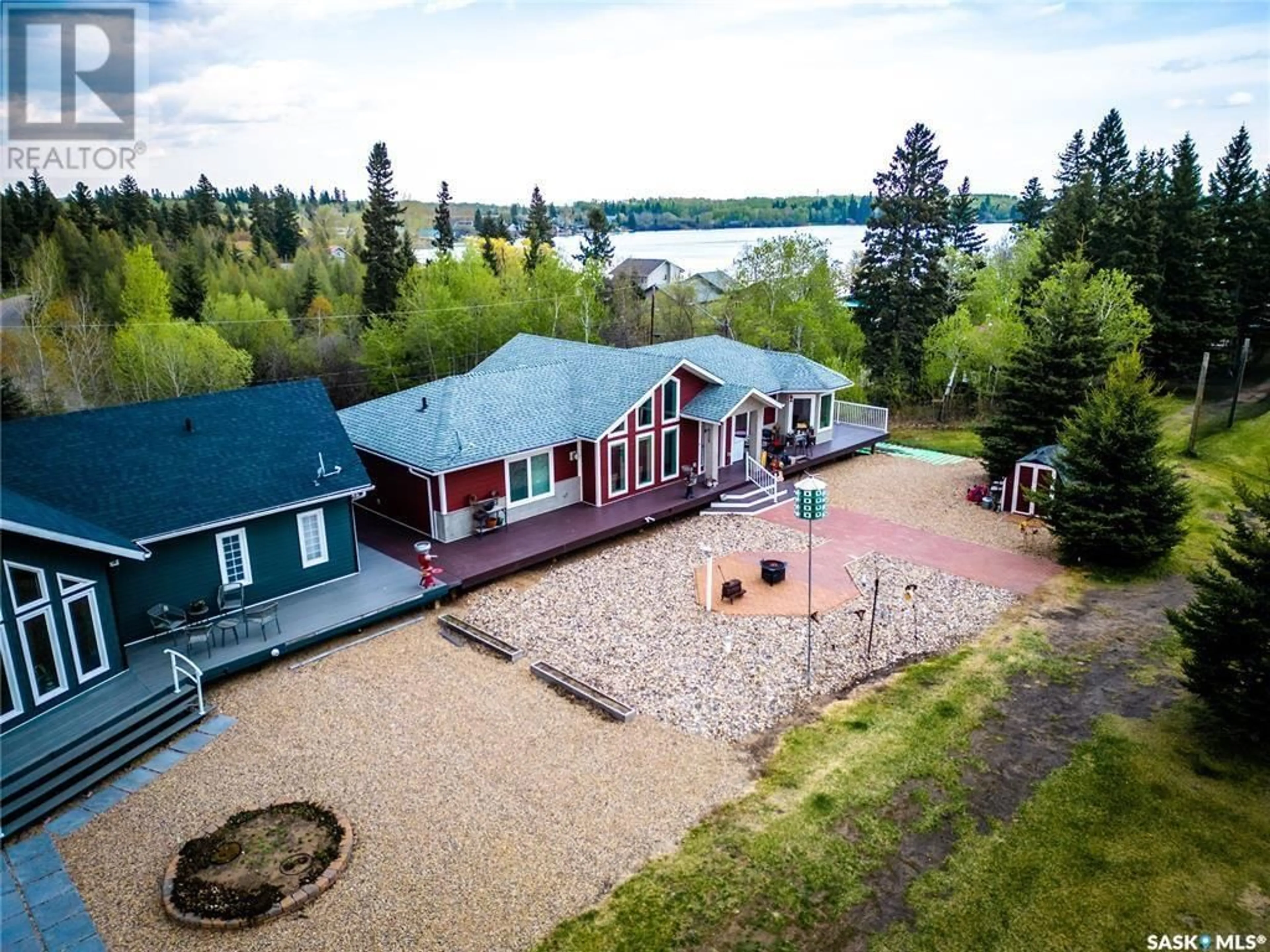 A pic from outside/outdoor area/front of a property/back of a property/a pic from drone, water/lake/river/ocean view for 201 LAKEVIEW DRIVE, Keys Rm No. 303 Saskatchewan S0A0L0