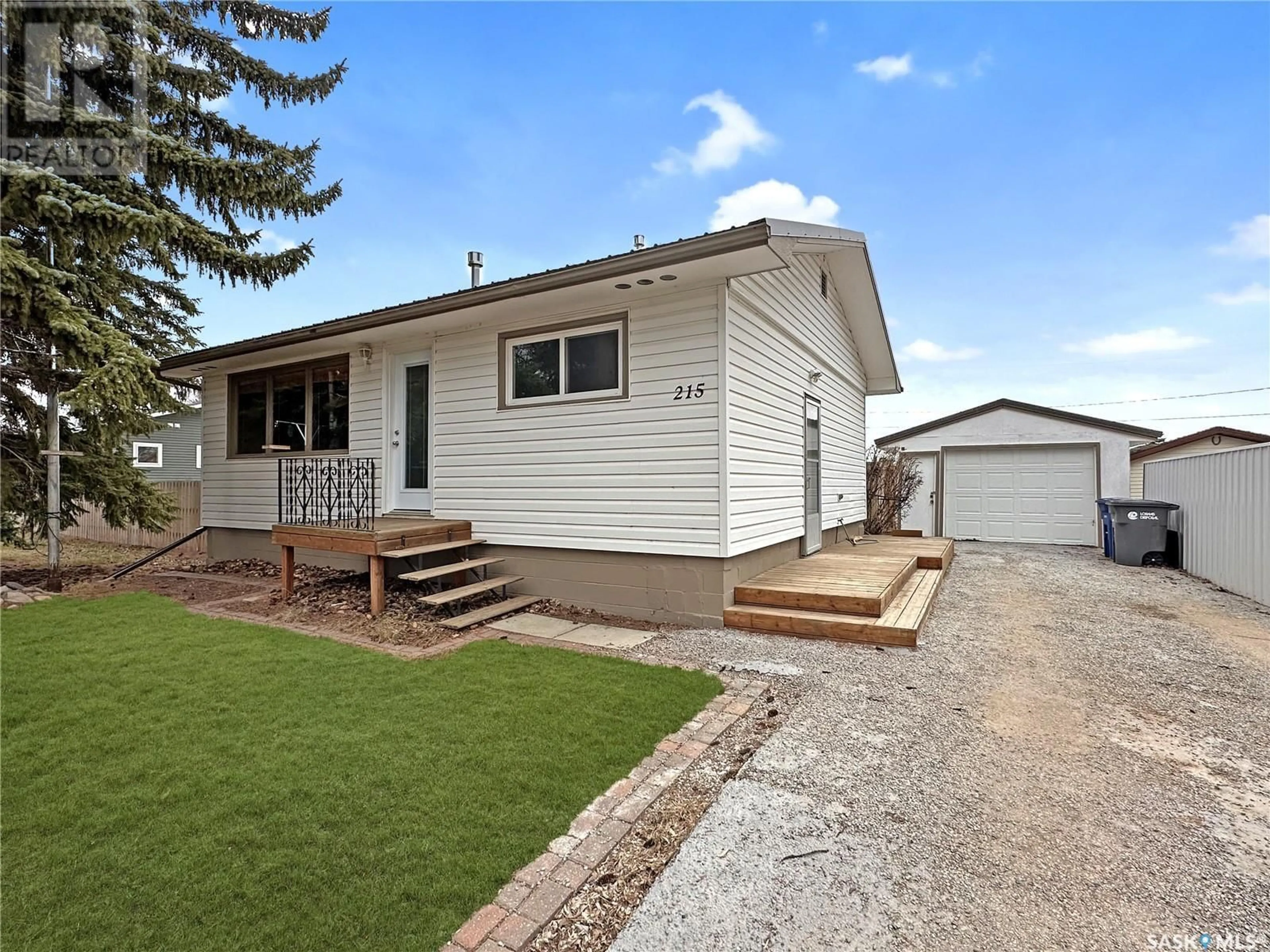Home with vinyl exterior material, street for 215 EARL STREET, Balcarres Saskatchewan S0G0C0