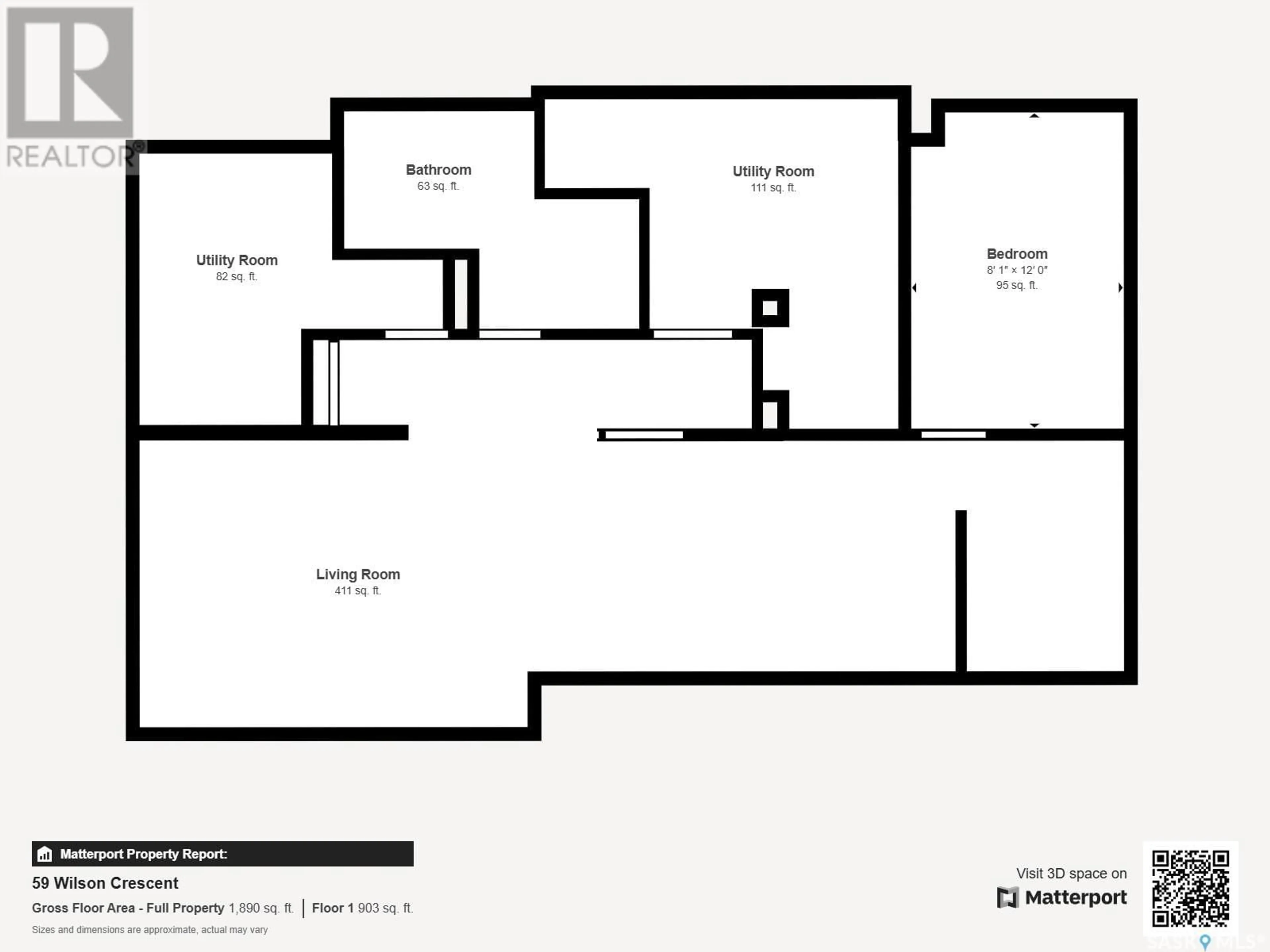 Floor plan for 59 WILSON CRESCENT, Regina Saskatchewan S4R5B2