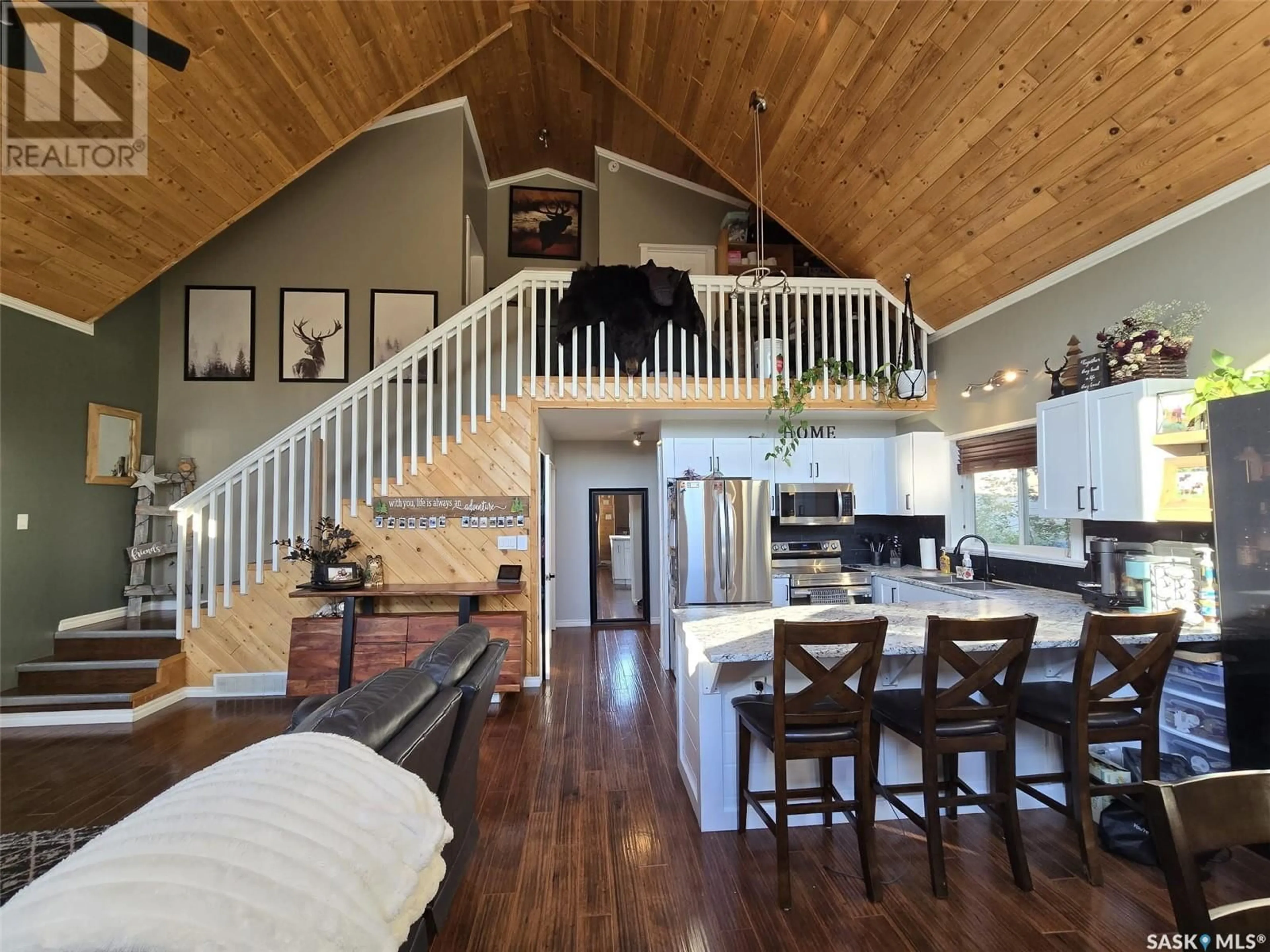 Open concept kitchen, wood/laminate floor for 4 NORTHWOOD CRESCENT, Big River Rm No. 555 Saskatchewan S0J0E0