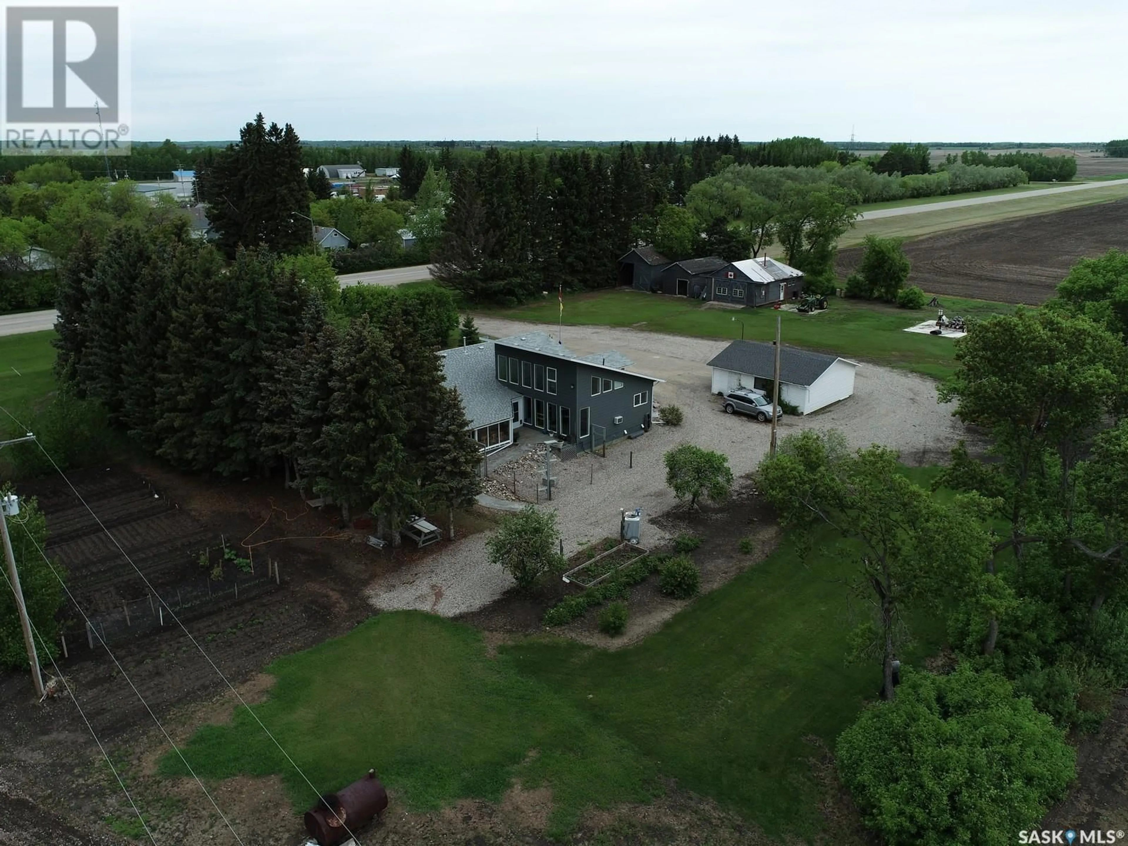 A pic from outside/outdoor area/front of a property/back of a property/a pic from drone, building for RUDY ACREAGE, Nipawin Rm No. 487 Saskatchewan S0E1E0
