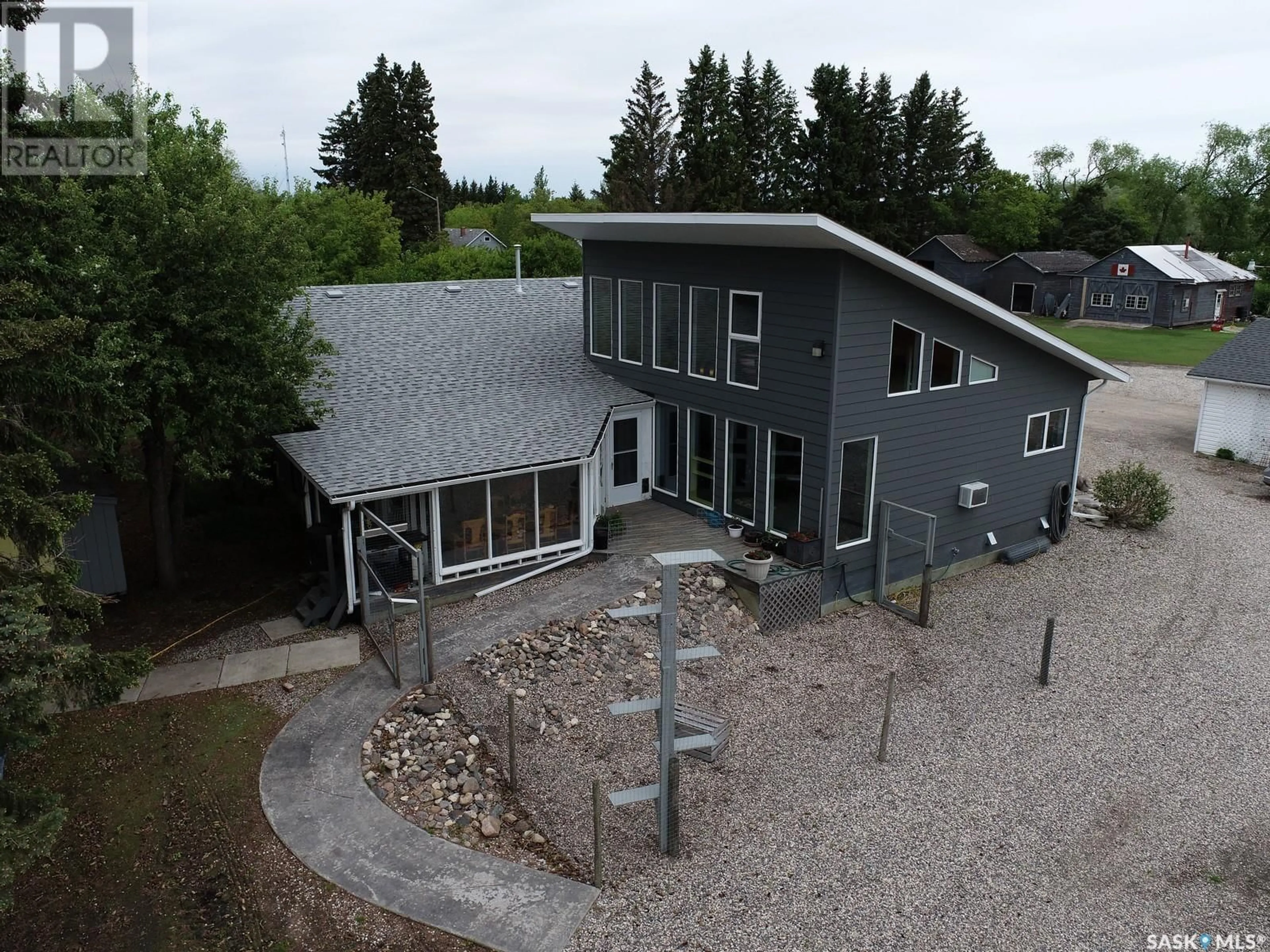 A pic from outside/outdoor area/front of a property/back of a property/a pic from drone, building for RUDY ACREAGE, Nipawin Rm No. 487 Saskatchewan S0E1E0