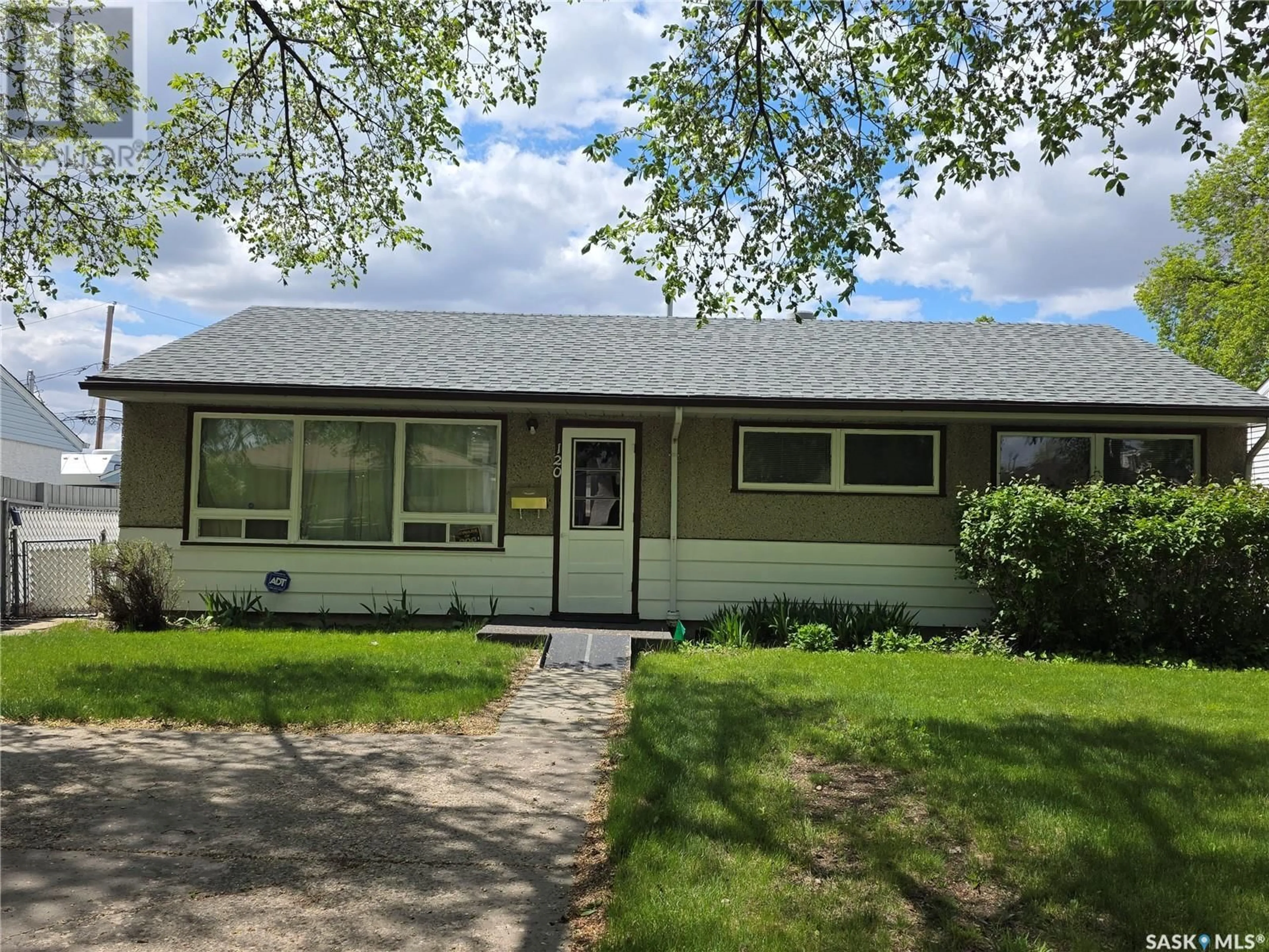 Home with vinyl exterior material, street for 120 RAE STREET, Regina Saskatchewan S4R3L6