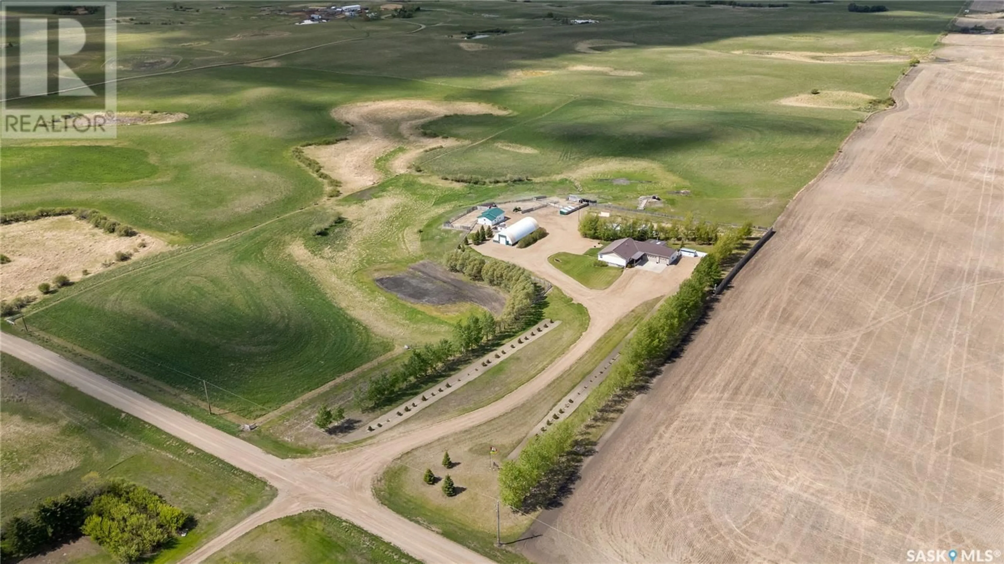 A pic from outside/outdoor area/front of a property/back of a property/a pic from drone, unknown for DOUBLE N ACRES, Cupar Rm No. 218 Saskatchewan S0G4P0