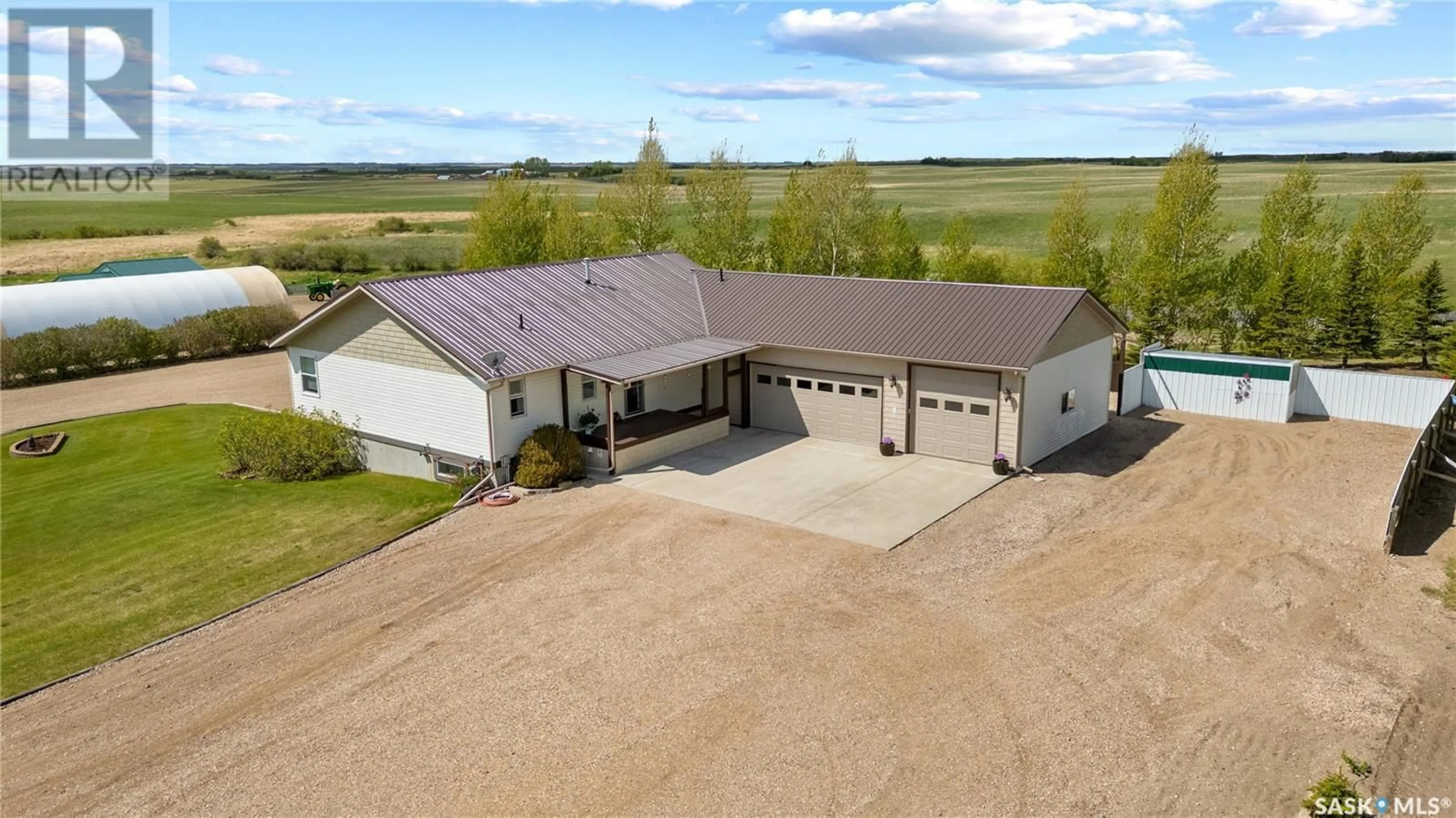 A pic from outside/outdoor area/front of a property/back of a property/a pic from drone, building for DOUBLE N ACRES, Cupar Rm No. 218 Saskatchewan S0G4P0