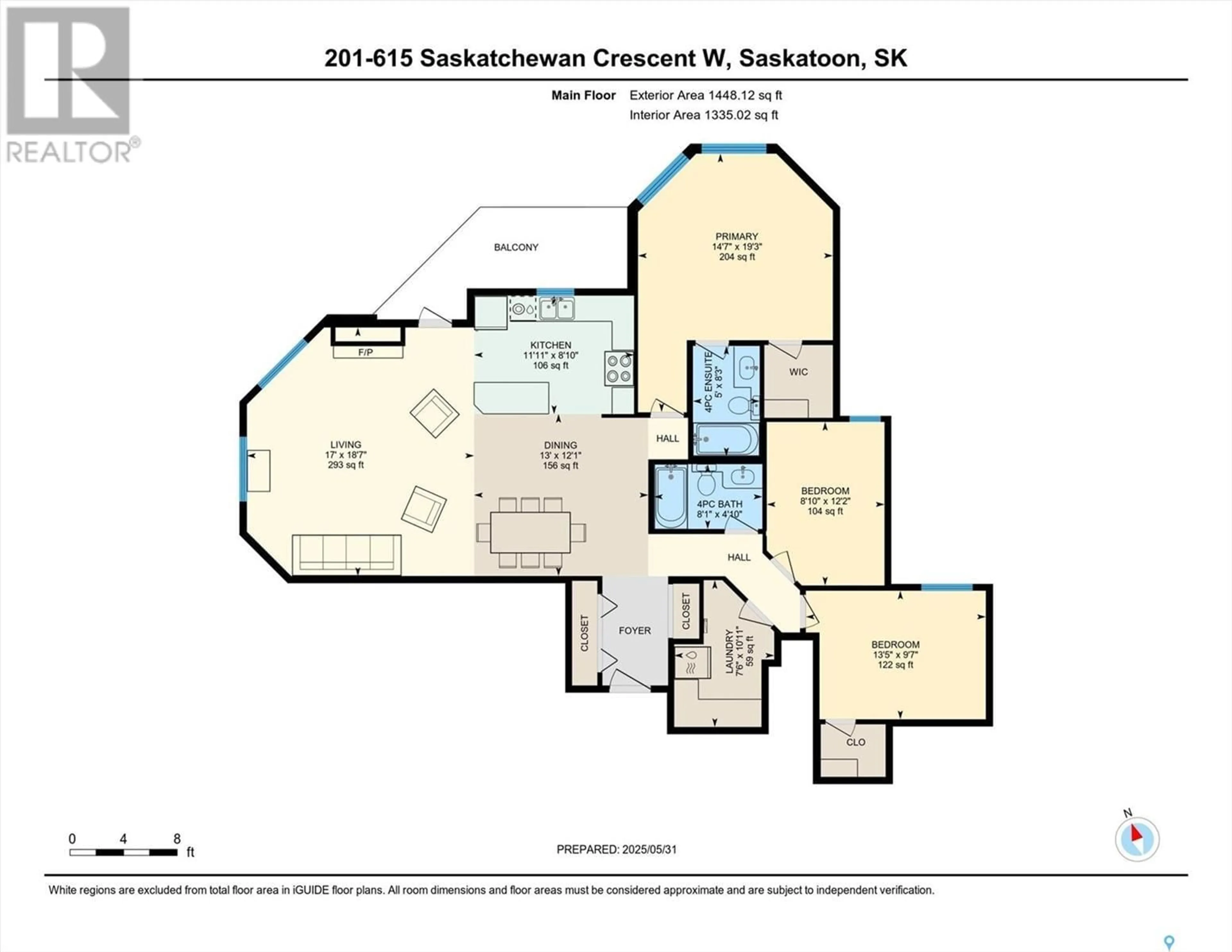 Floor plan for 201 615 SASKATCHEWAN CRESCENT, Saskatoon Saskatchewan S7M0A5