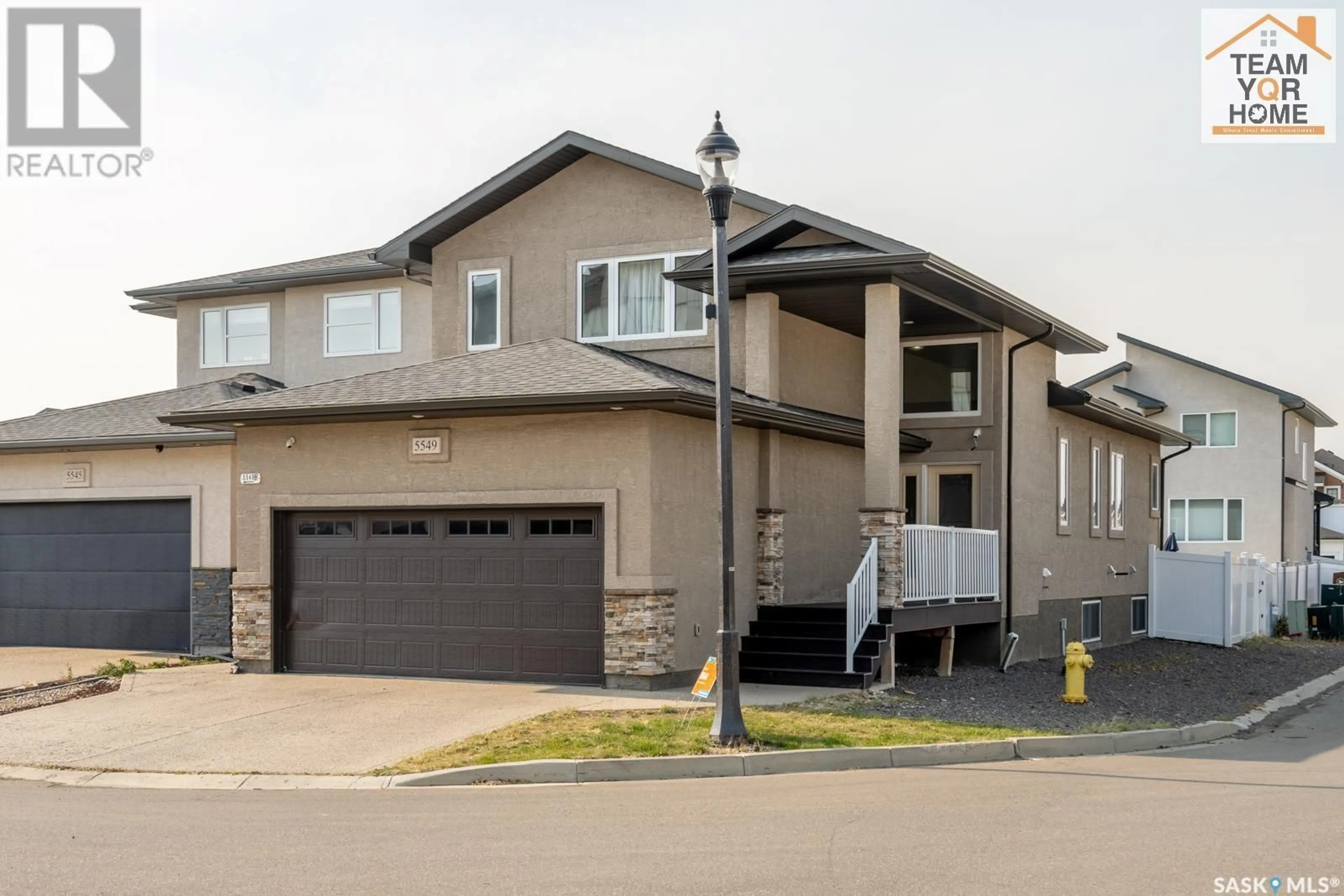 Home with vinyl exterior material, street for 5549 WATERER ROAD, Regina Saskatchewan S4W0N2