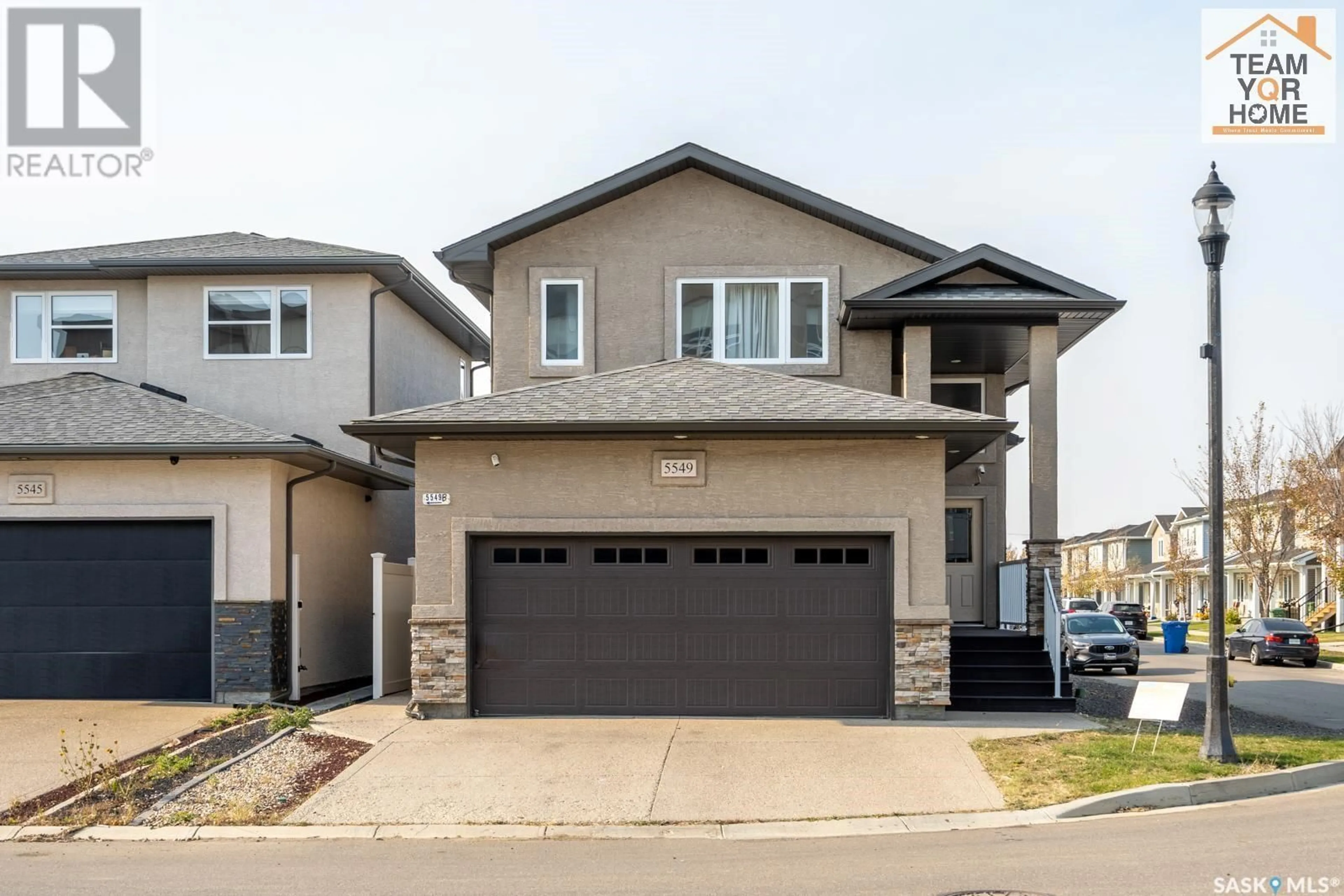 Home with vinyl exterior material, street for 5549 WATERER ROAD, Regina Saskatchewan S4W0N2