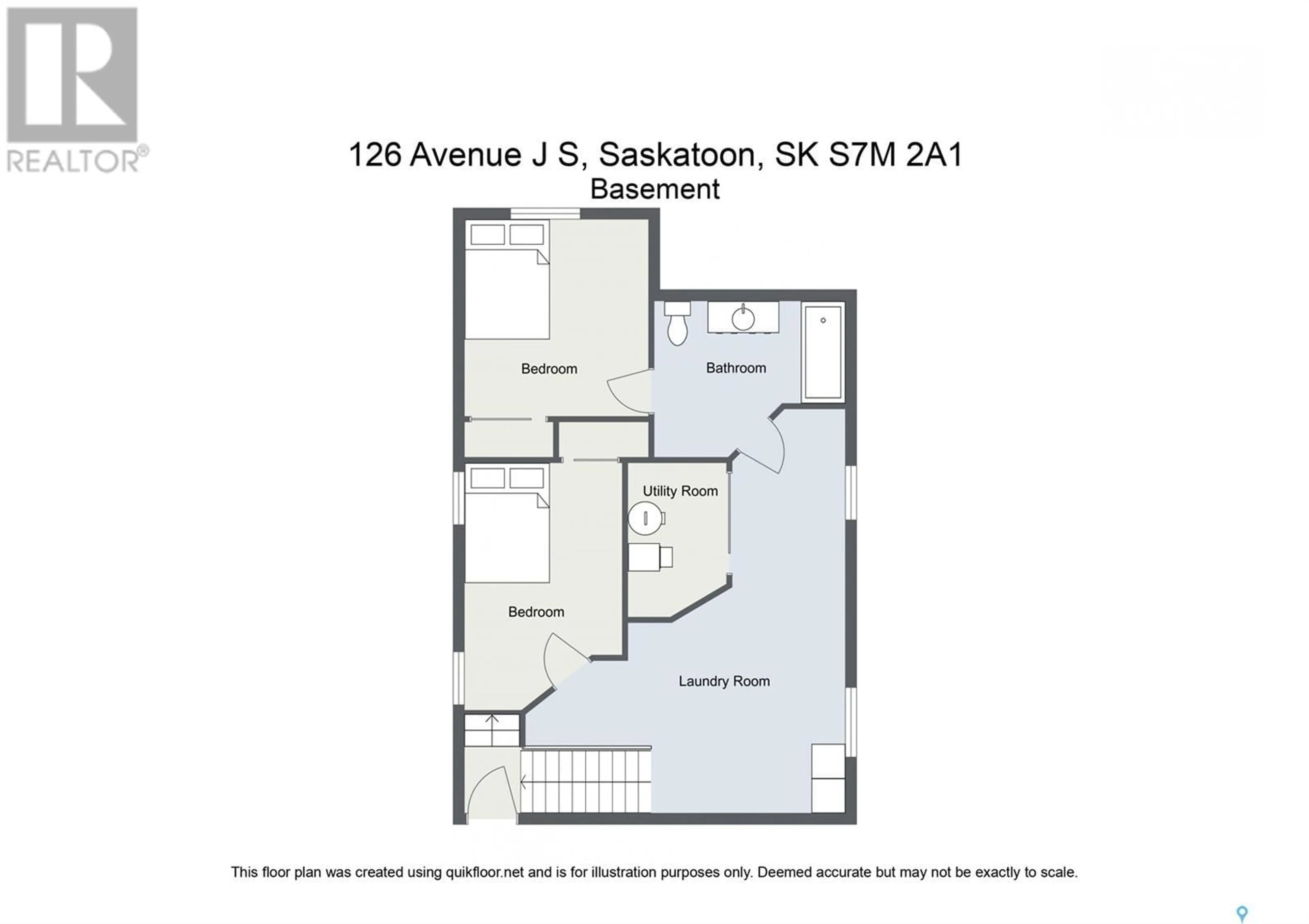 Floor plan for 126 J AVENUE, Saskatoon Saskatchewan S7M2A1