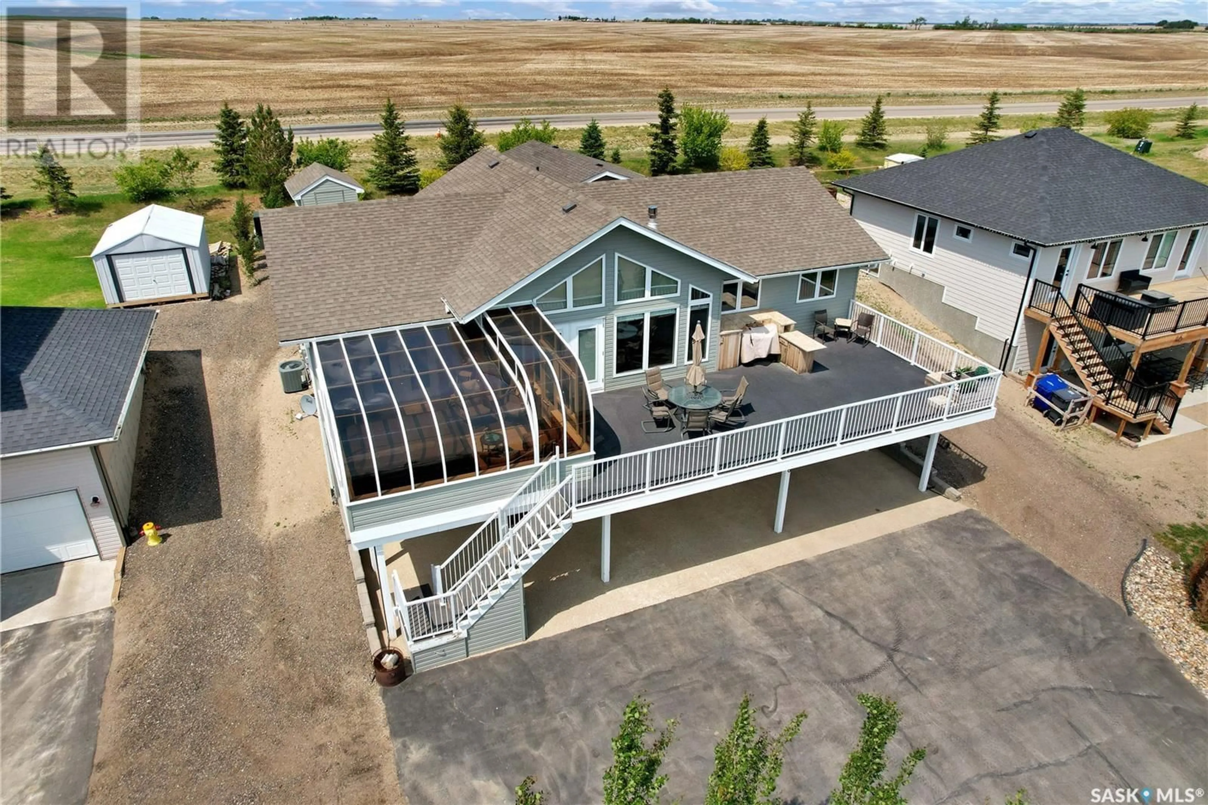 A pic from outside/outdoor area/front of a property/back of a property/a pic from drone, unknown for 48 MAWSON DRIVE, Shields Saskatchewan S7C0A2