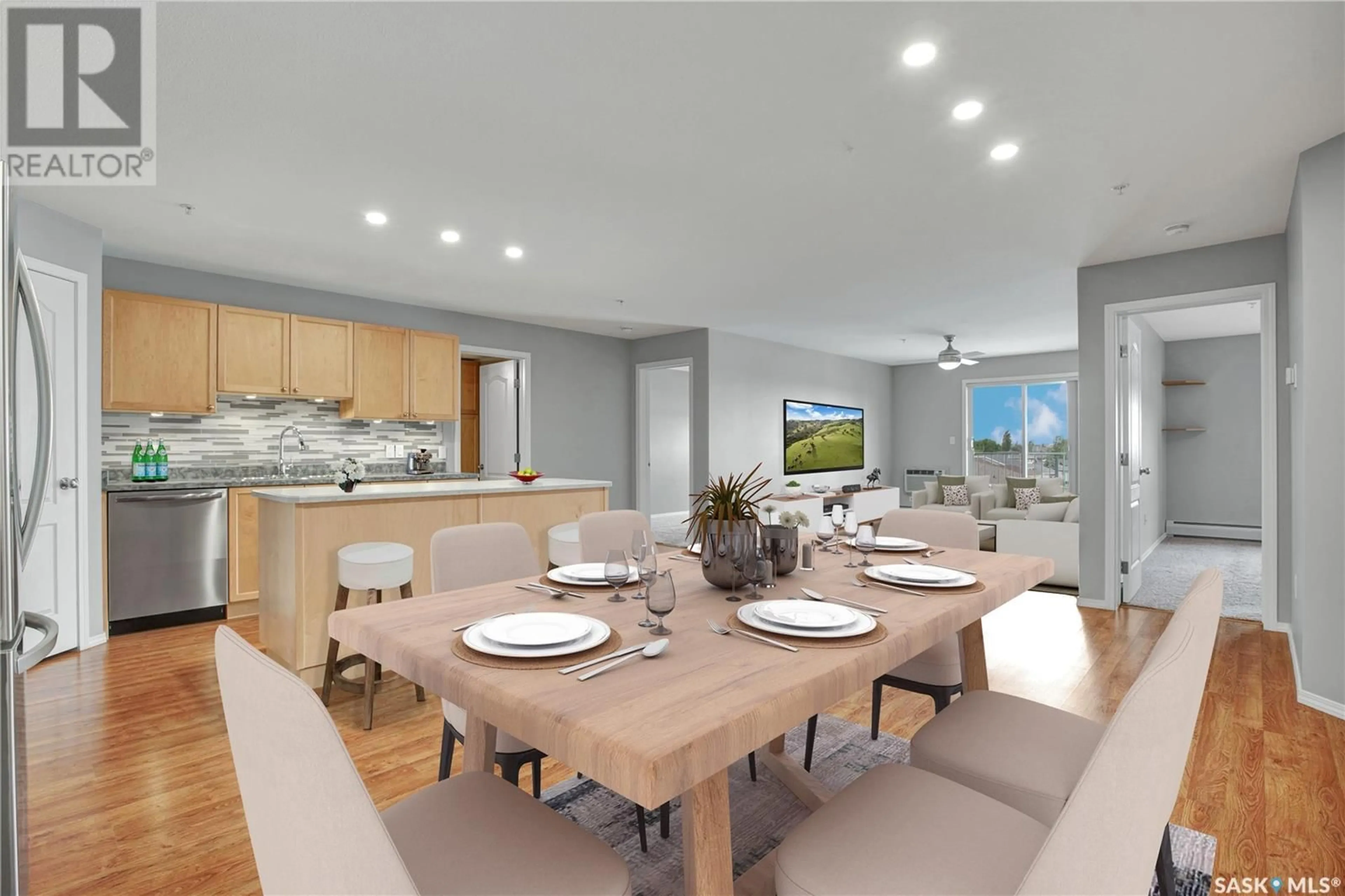 Open concept kitchen, unknown for 100 - 312 1ST AVENUE, Warman Saskatchewan S0K0A1