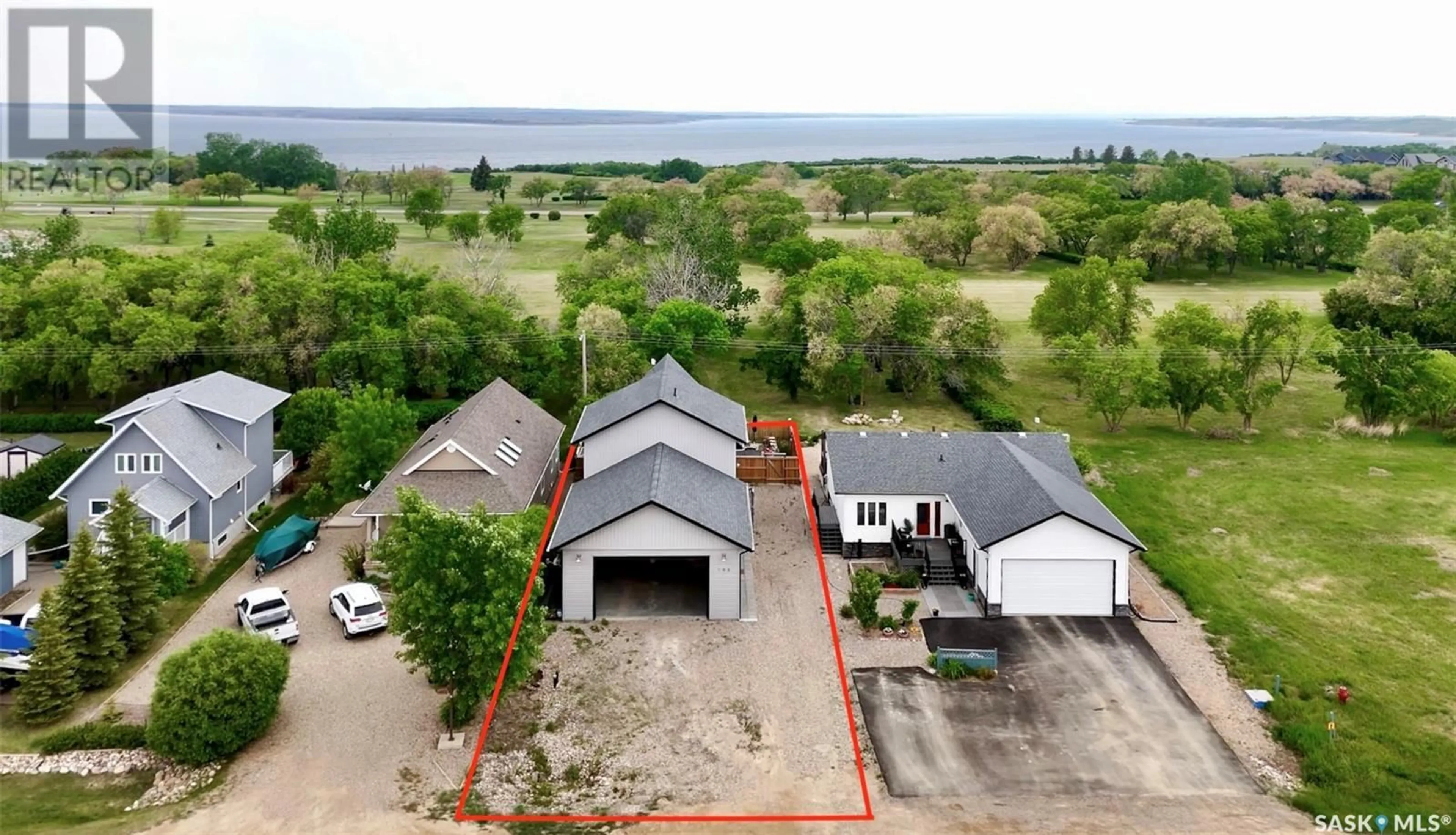 A pic from outside/outdoor area/front of a property/back of a property/a pic from drone, water/lake/river/ocean view for 102 LAKESIDE ROAD, Elbow Saskatchewan S0H1J0