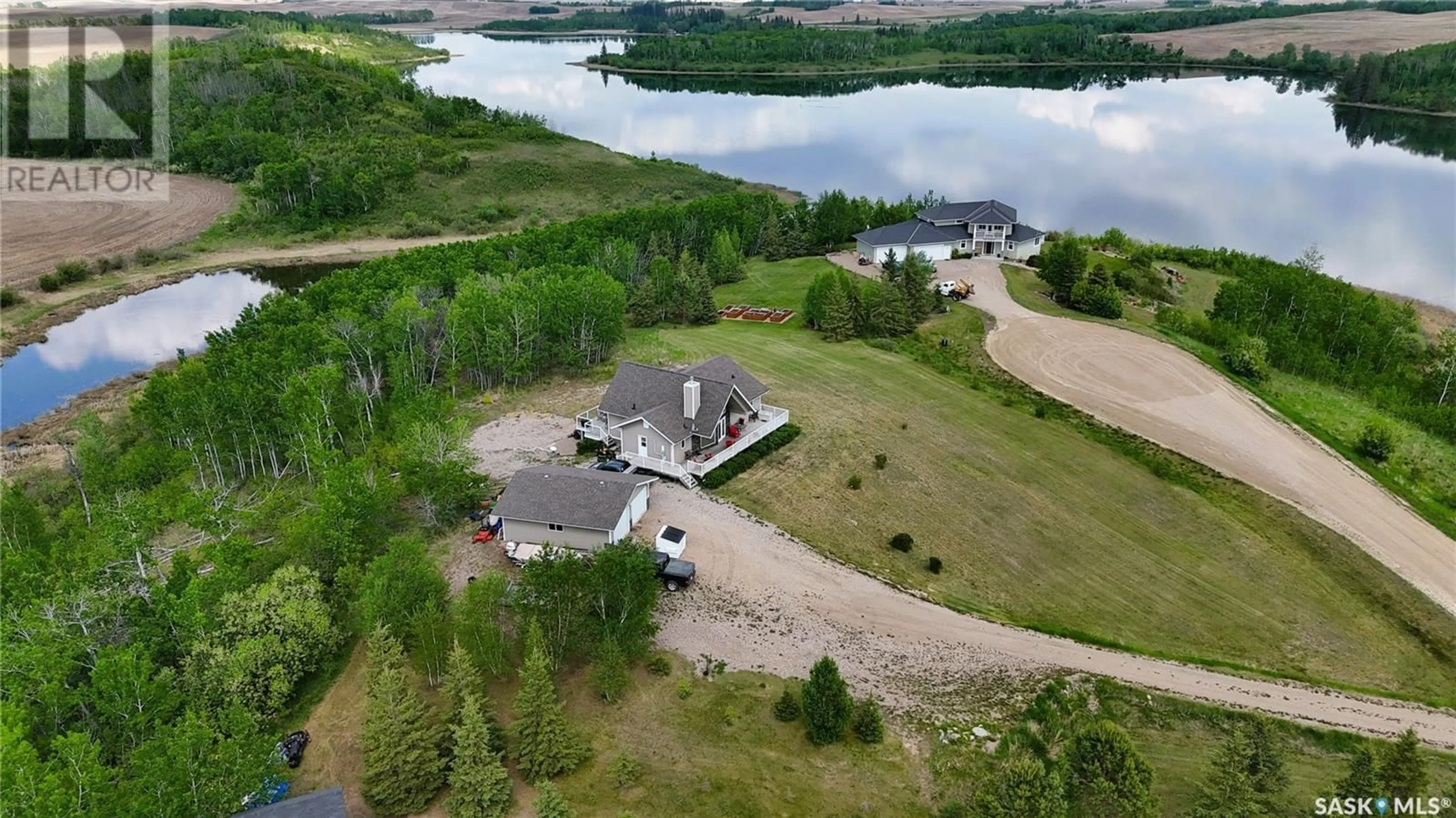 A pic from outside/outdoor area/front of a property/back of a property/a pic from drone, water/lake/river/ocean view for 35 A.J. CANTIN, Leask Rm No. 464 Saskatchewan S0J1M0