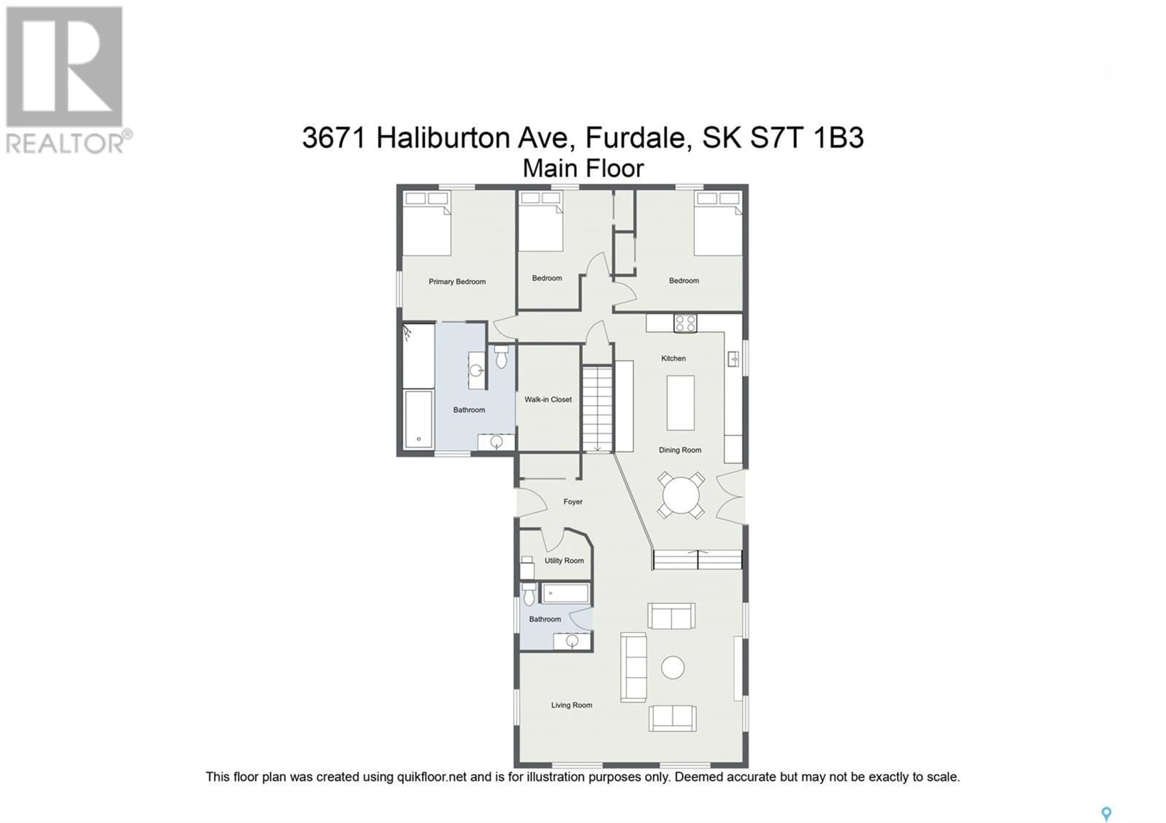 Floor plan for 3671 HALIBURTON AVENUE, Corman Park Rm No. 344 Saskatchewan S7T1B2