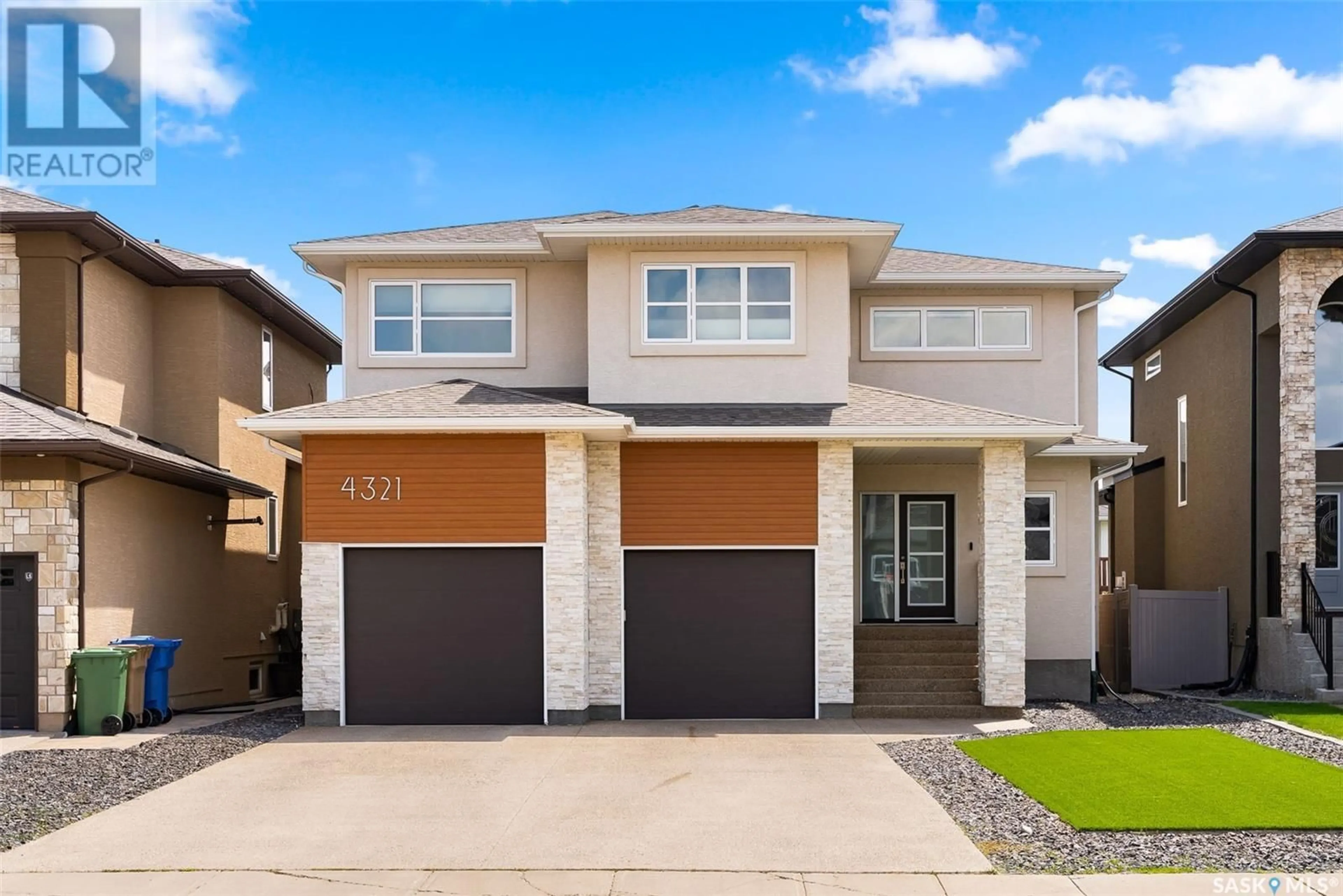 Home with vinyl exterior material, street for 4321 CHUKA DRIVE, Regina Saskatchewan S4V3H8