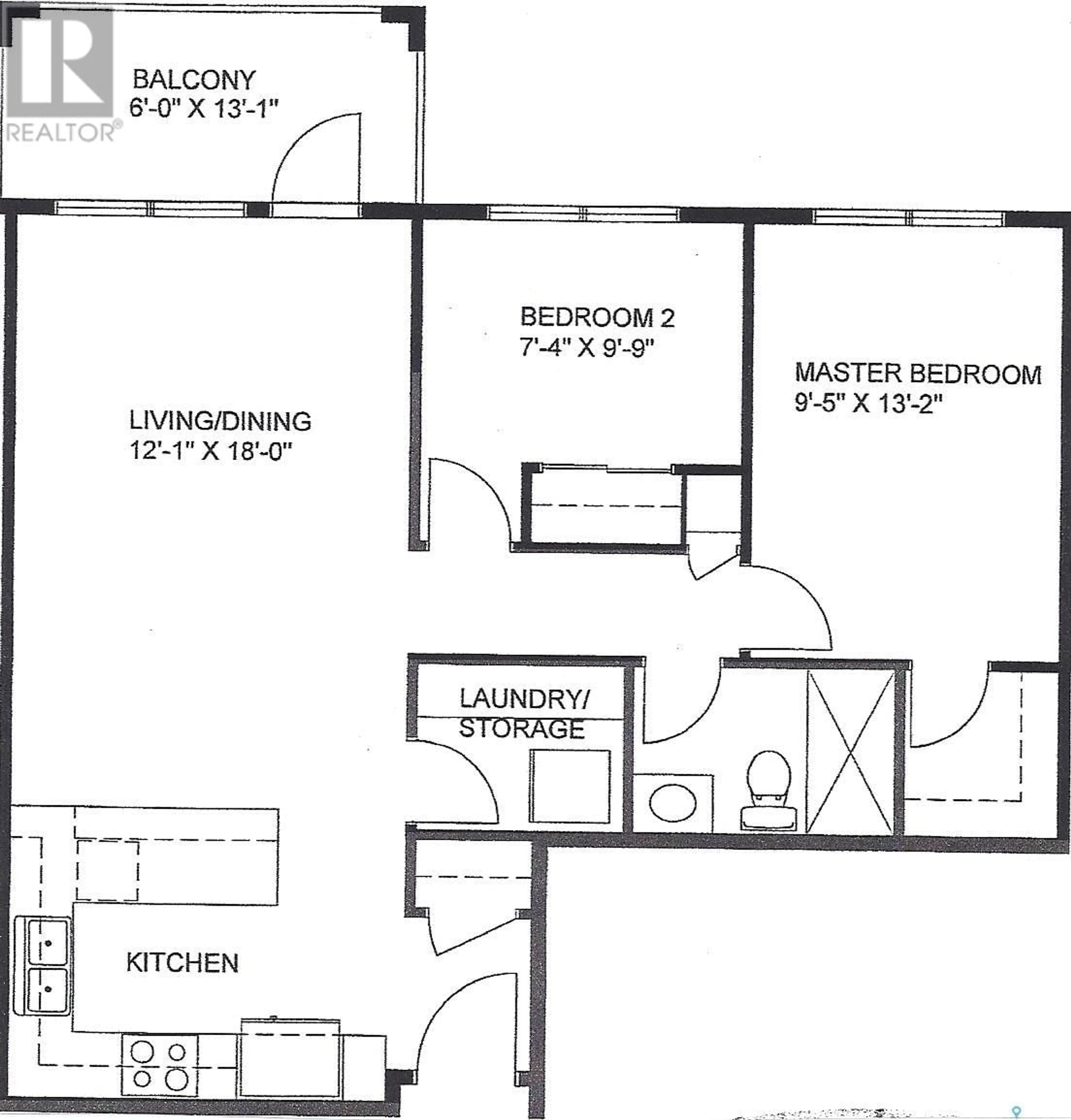 Floor plan for 115 - 216 WILLOWGROVE CRESCENT, Saskatoon Saskatchewan S7H0M3