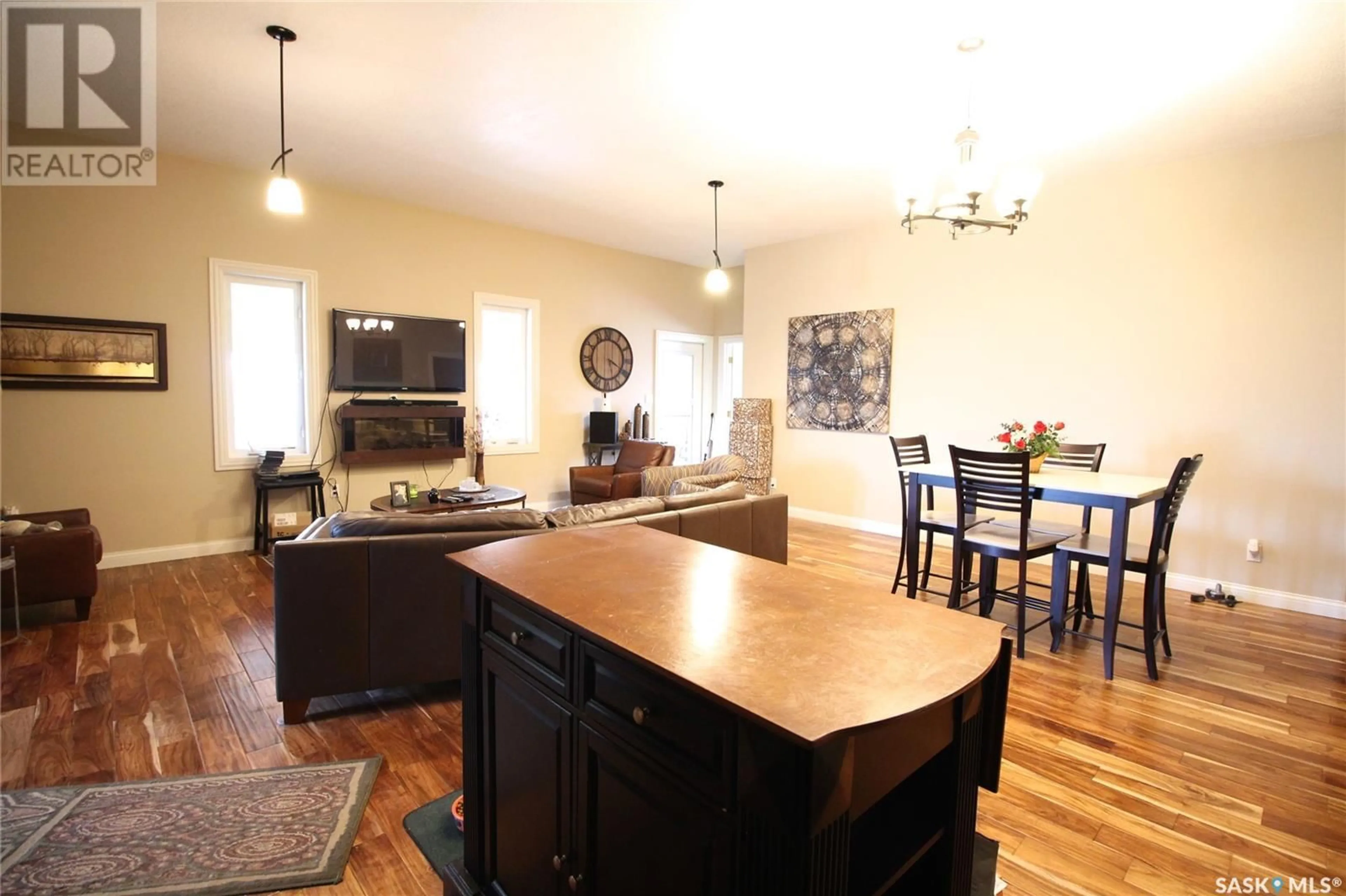 Open concept kitchen, wood/laminate floor for FRANK ACREAGE, Wawken Rm No. 93 Saskatchewan S0G2R0