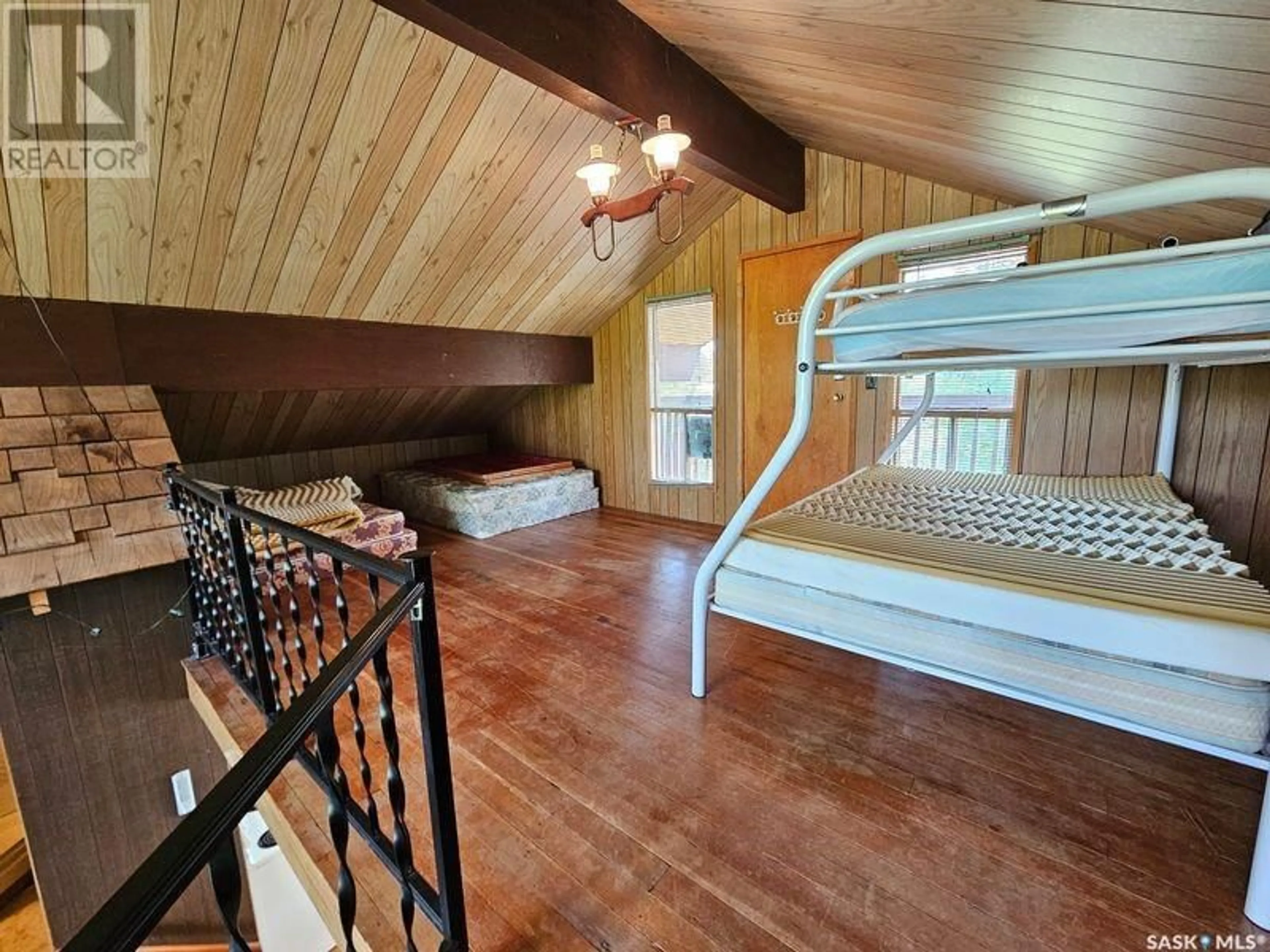 Bedroom with bed, wood/laminate floor for 22 KIMBALL BAY, Meadow Lake Provincial Park Saskatchewan S0M0T0
