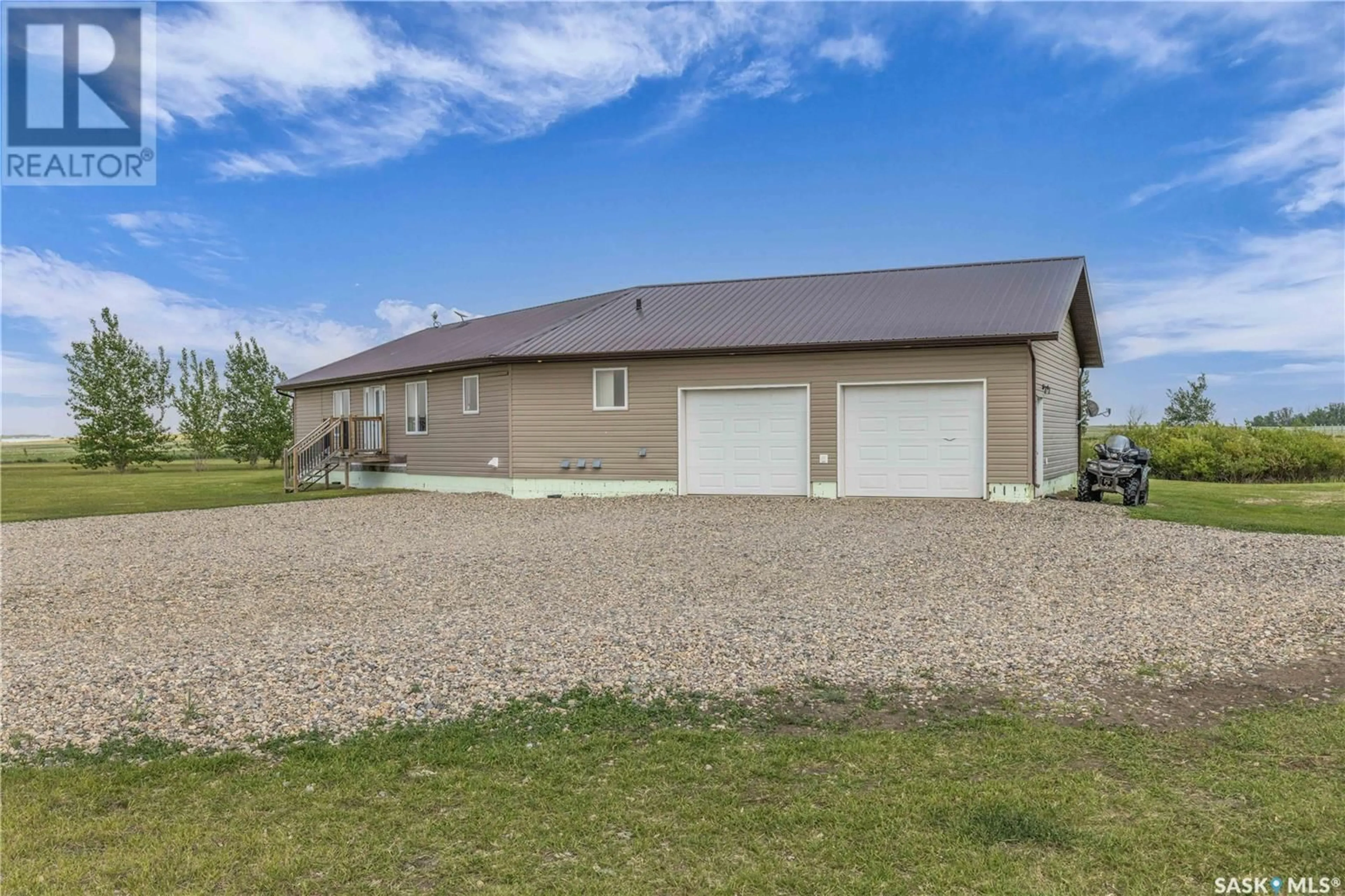 A pic from outside/outdoor area/front of a property/back of a property/a pic from drone, building for SUNSET VIEW ACREAGE, Vanscoy Rm No. 345 Saskatchewan S0K1V0