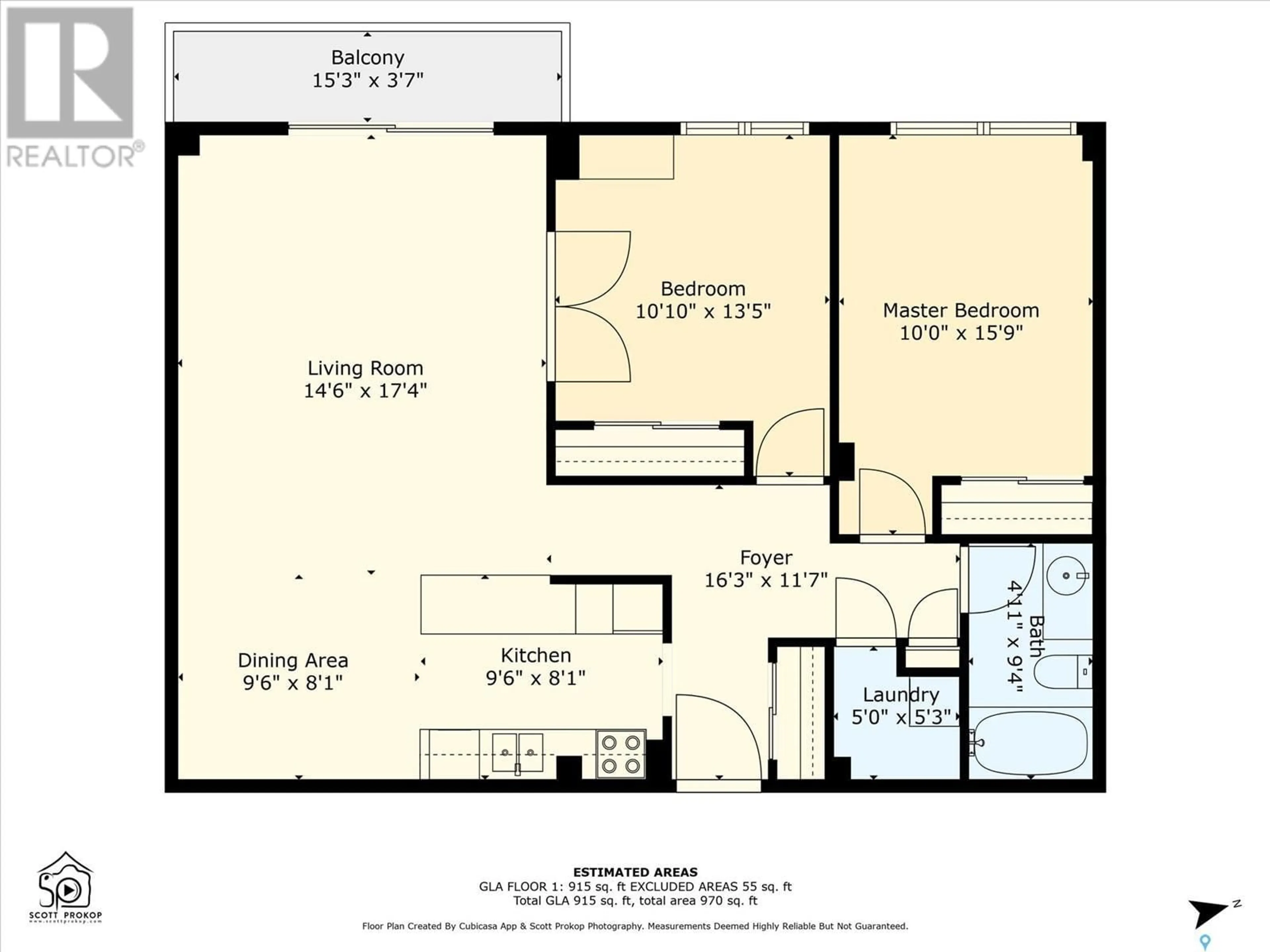 Floor plan for N - 1501 320 5TH AVENUE, Saskatoon Saskatchewan S7K2P5