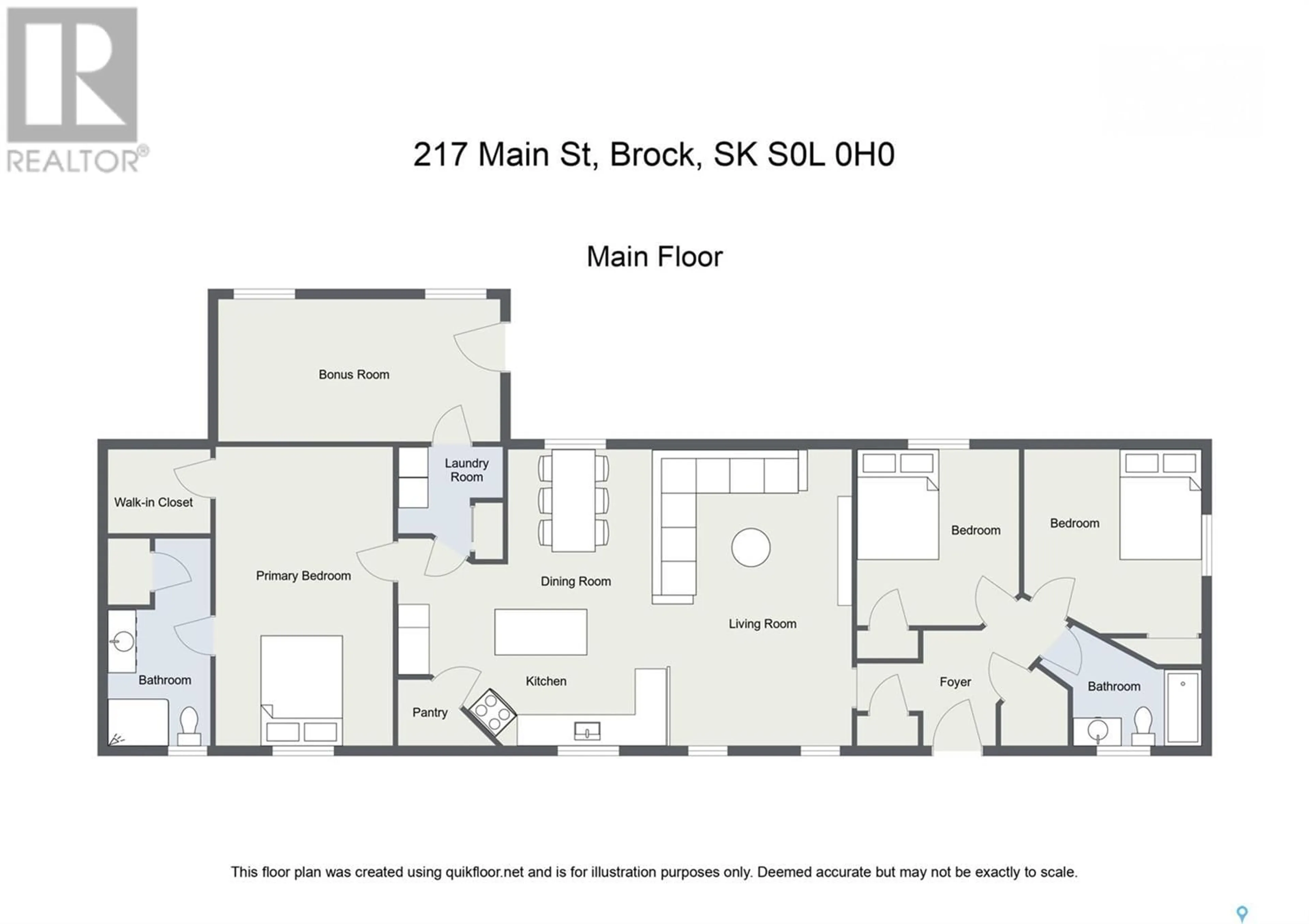 Floor plan for 217 MAIN STREET, Brock Saskatchewan S0L0H0