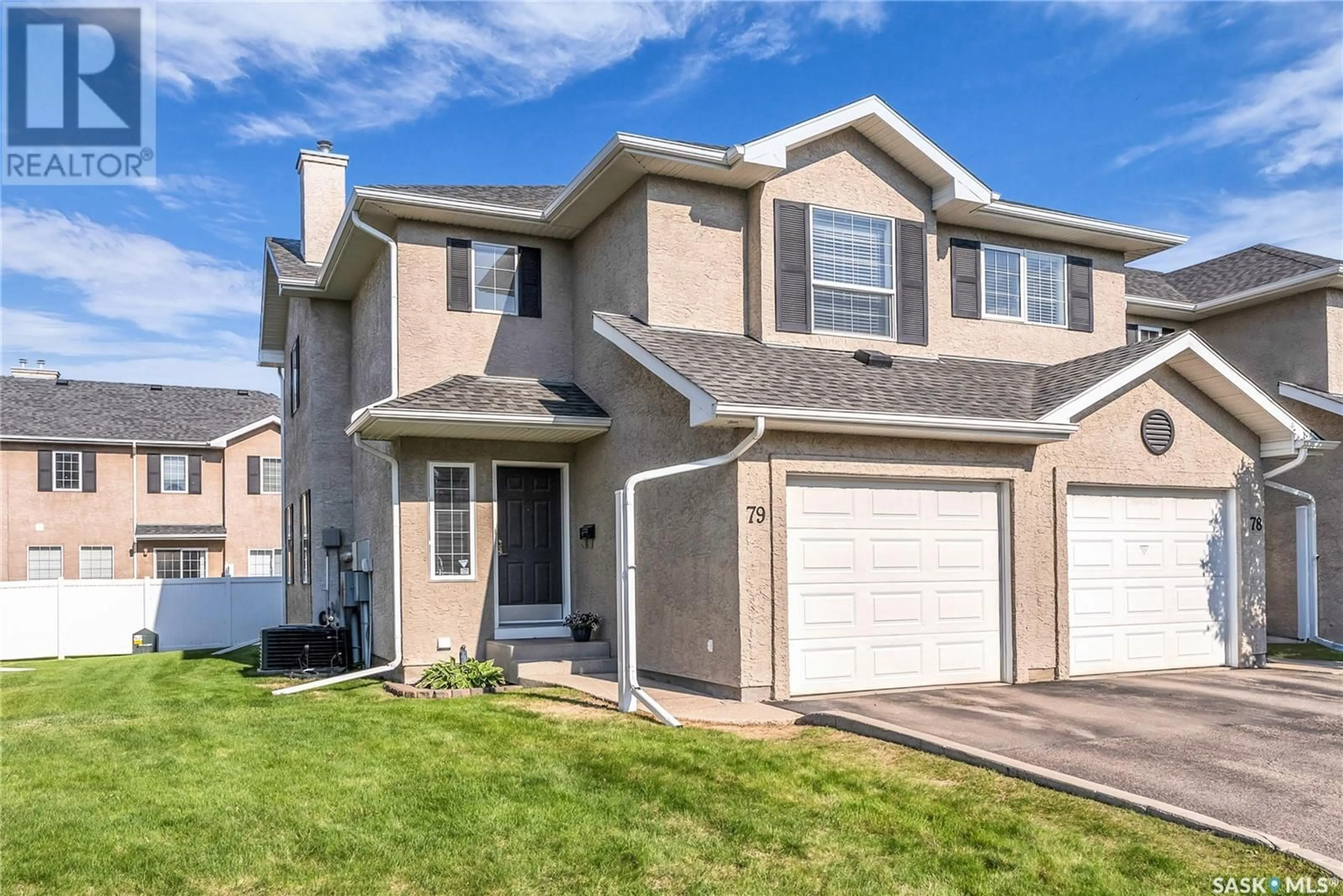 Home with vinyl exterior material, street for 79 103 BANYAN CRESCENT, Saskatoon Saskatchewan S7V1G4