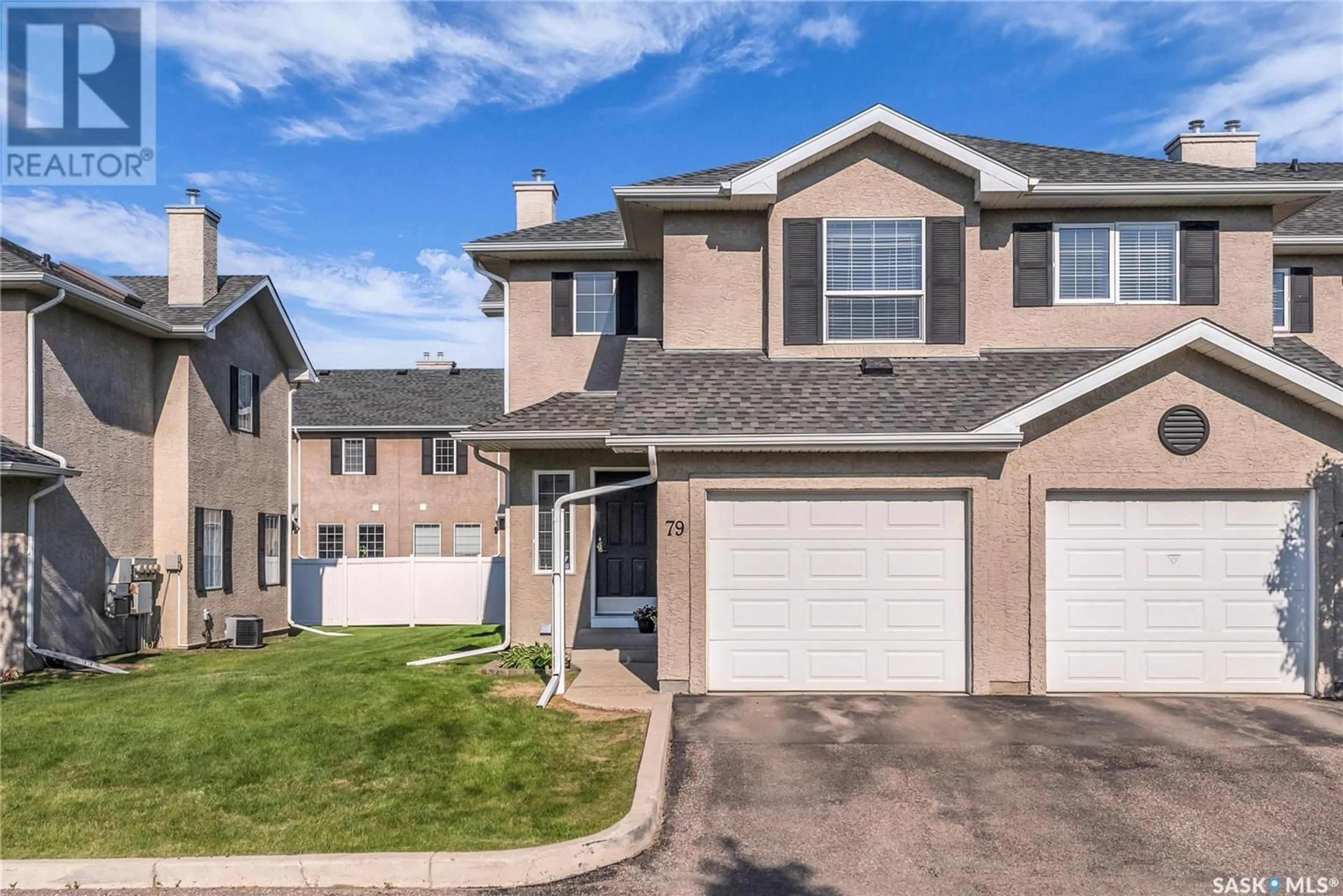 Home with vinyl exterior material, street for 79 103 BANYAN CRESCENT, Saskatoon Saskatchewan S7V1G4