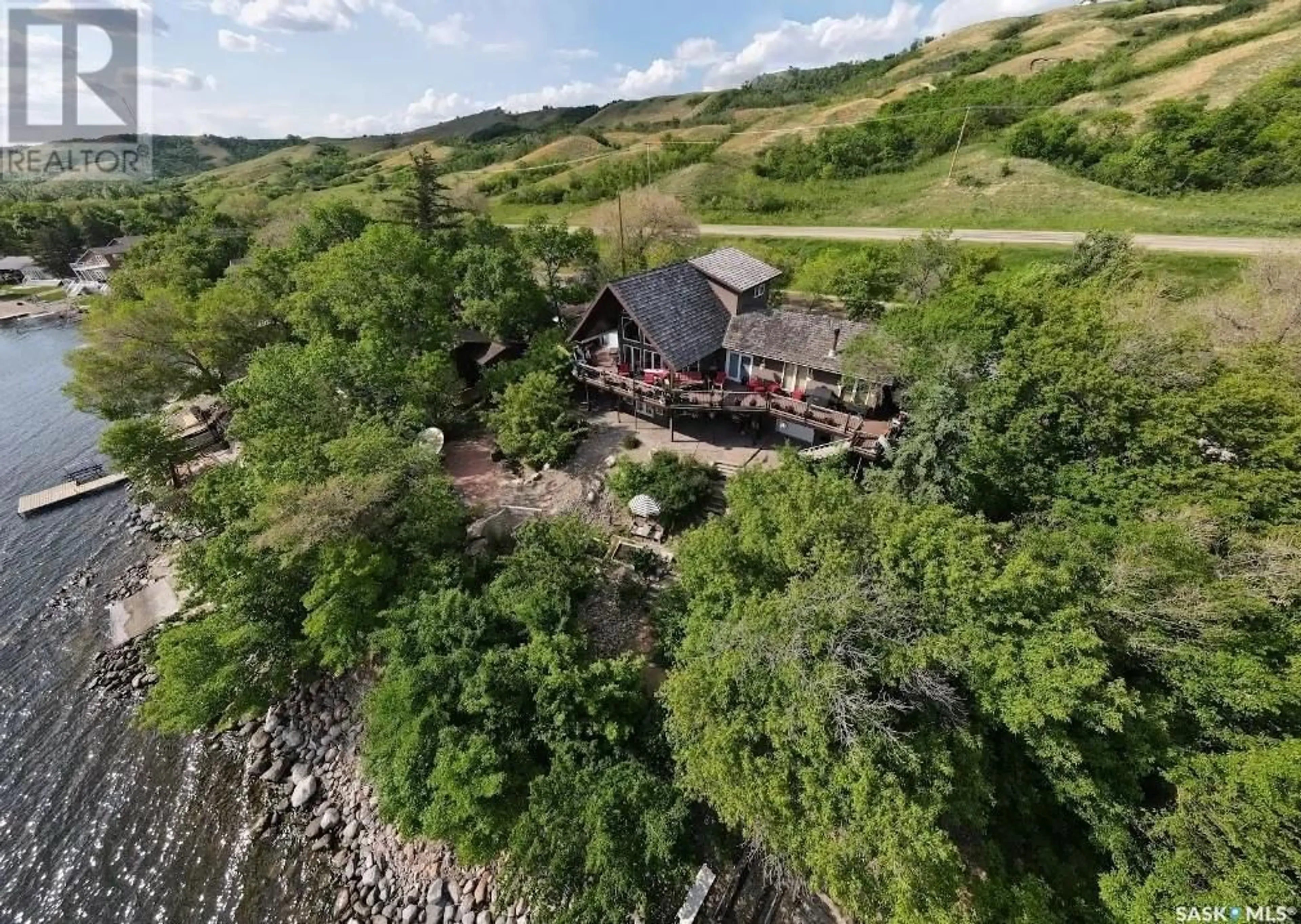 A pic from outside/outdoor area/front of a property/back of a property/a pic from drone, unknown for 456 ABEL DRIVE, Crooked Lake Saskatchewan S0A1E0
