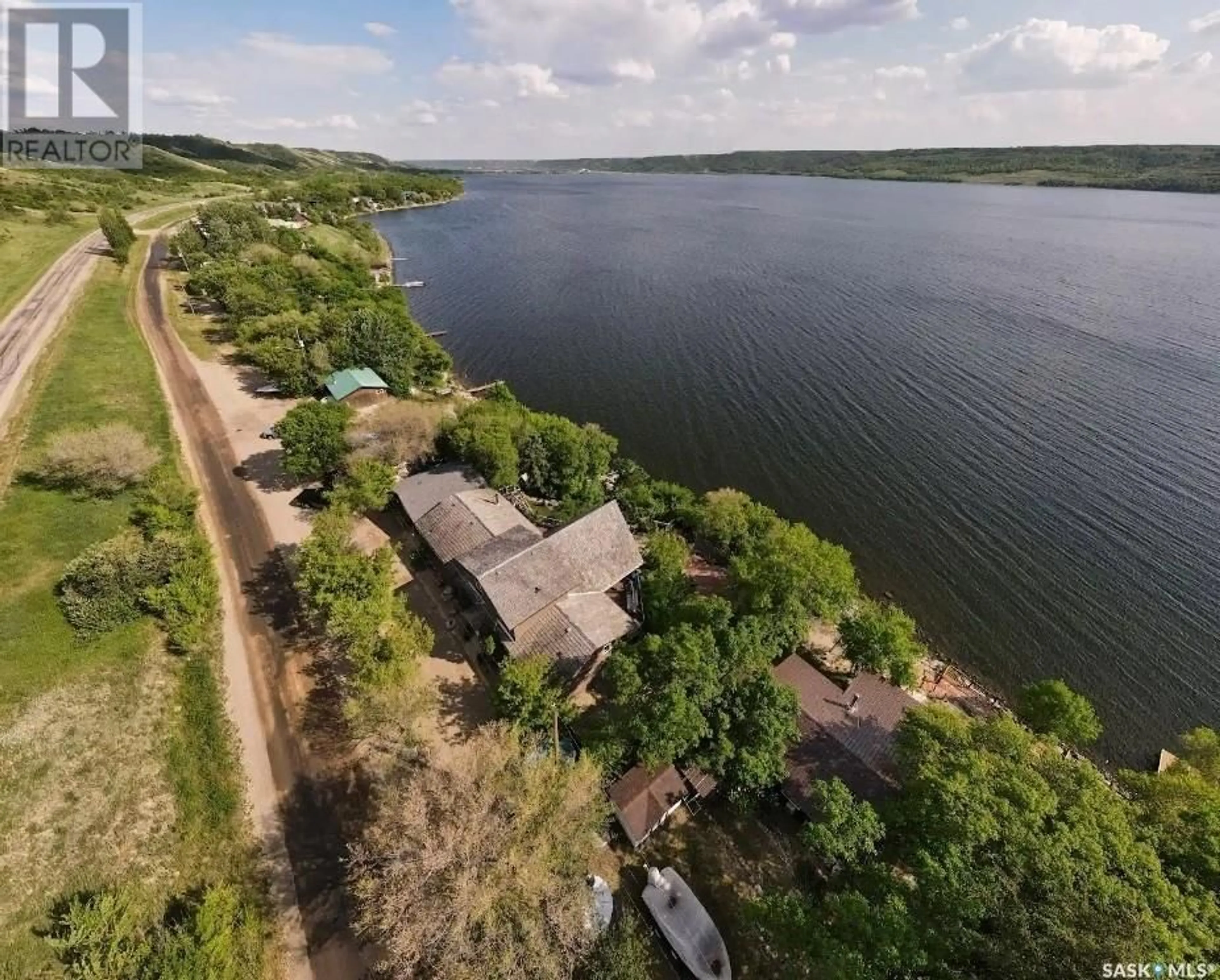 A pic from outside/outdoor area/front of a property/back of a property/a pic from drone, water/lake/river/ocean view for 456 ABEL DRIVE, Crooked Lake Saskatchewan S0A1E0