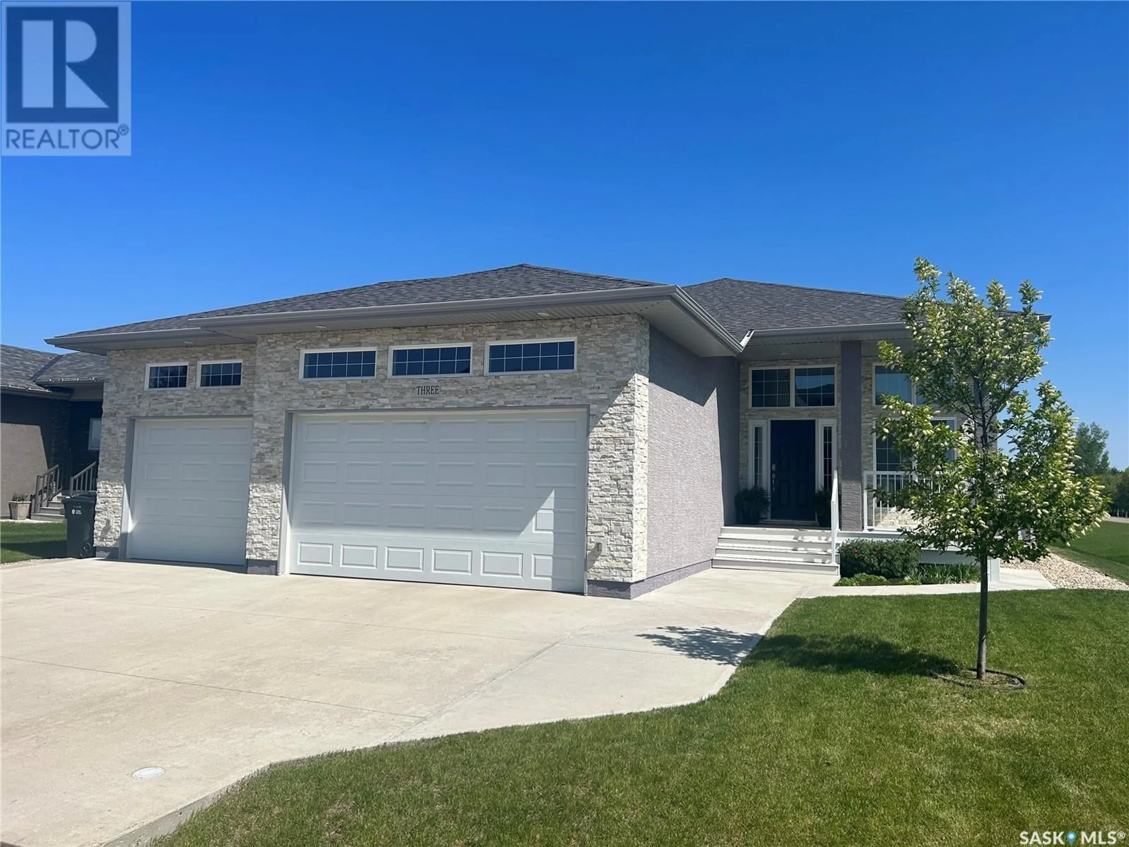 Home with brick exterior material, street for 3 MCKENZIE LANDING, White City Saskatchewan S4L0B2