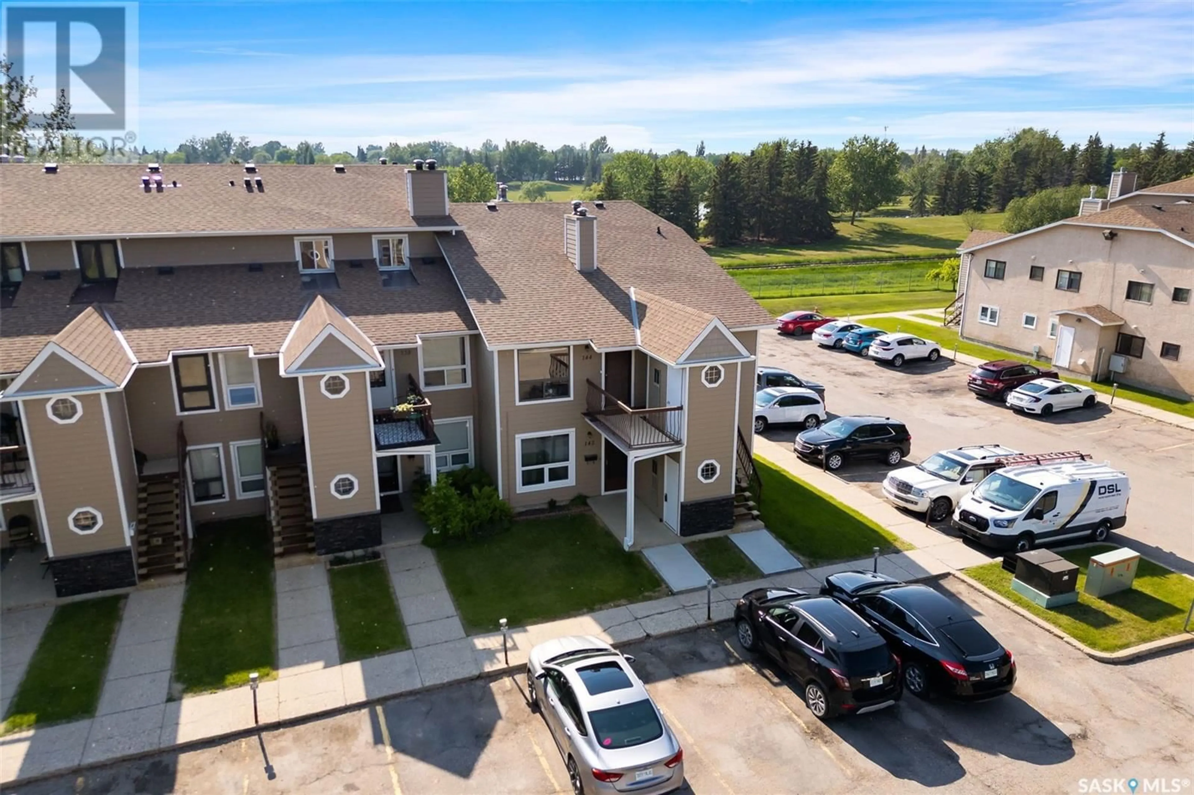 A pic from outside/outdoor area/front of a property/back of a property/a pic from drone, mountain view for 142 CEDAR MEADOW DRIVE, Regina Saskatchewan S4X3L3