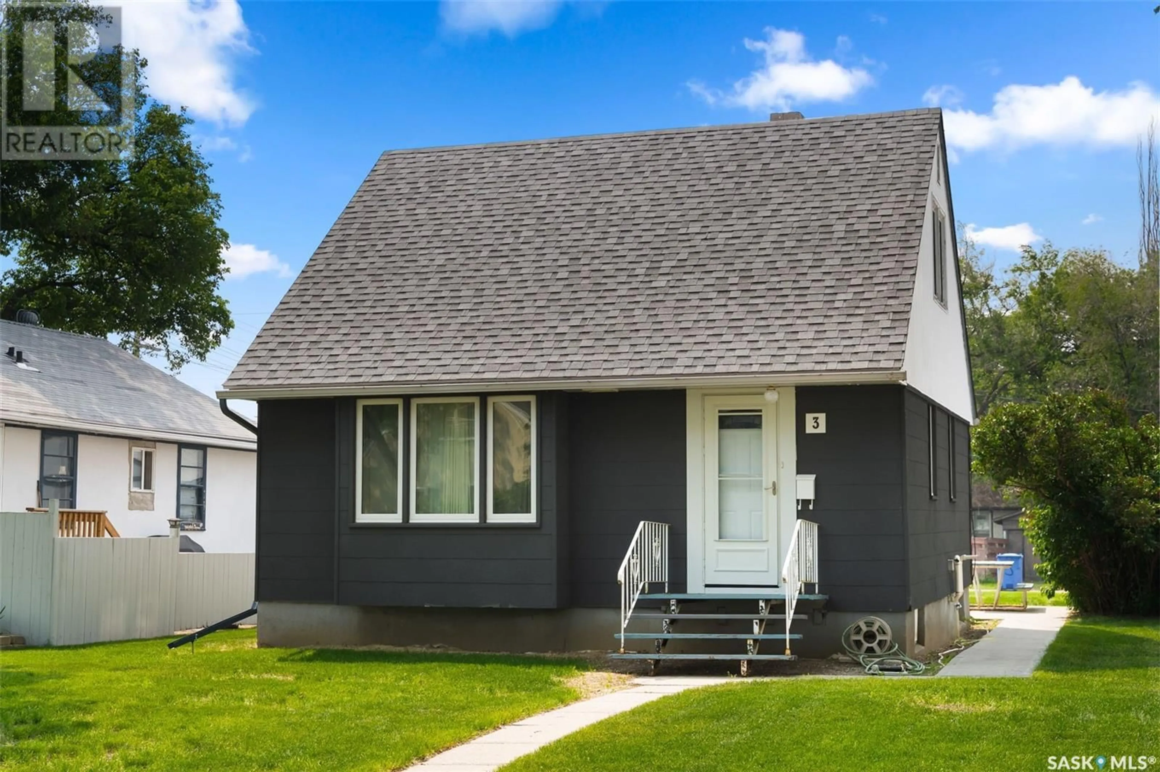 Home with vinyl exterior material, street for 3 SUSSEX CRESCENT, Regina Saskatchewan S4T6A3