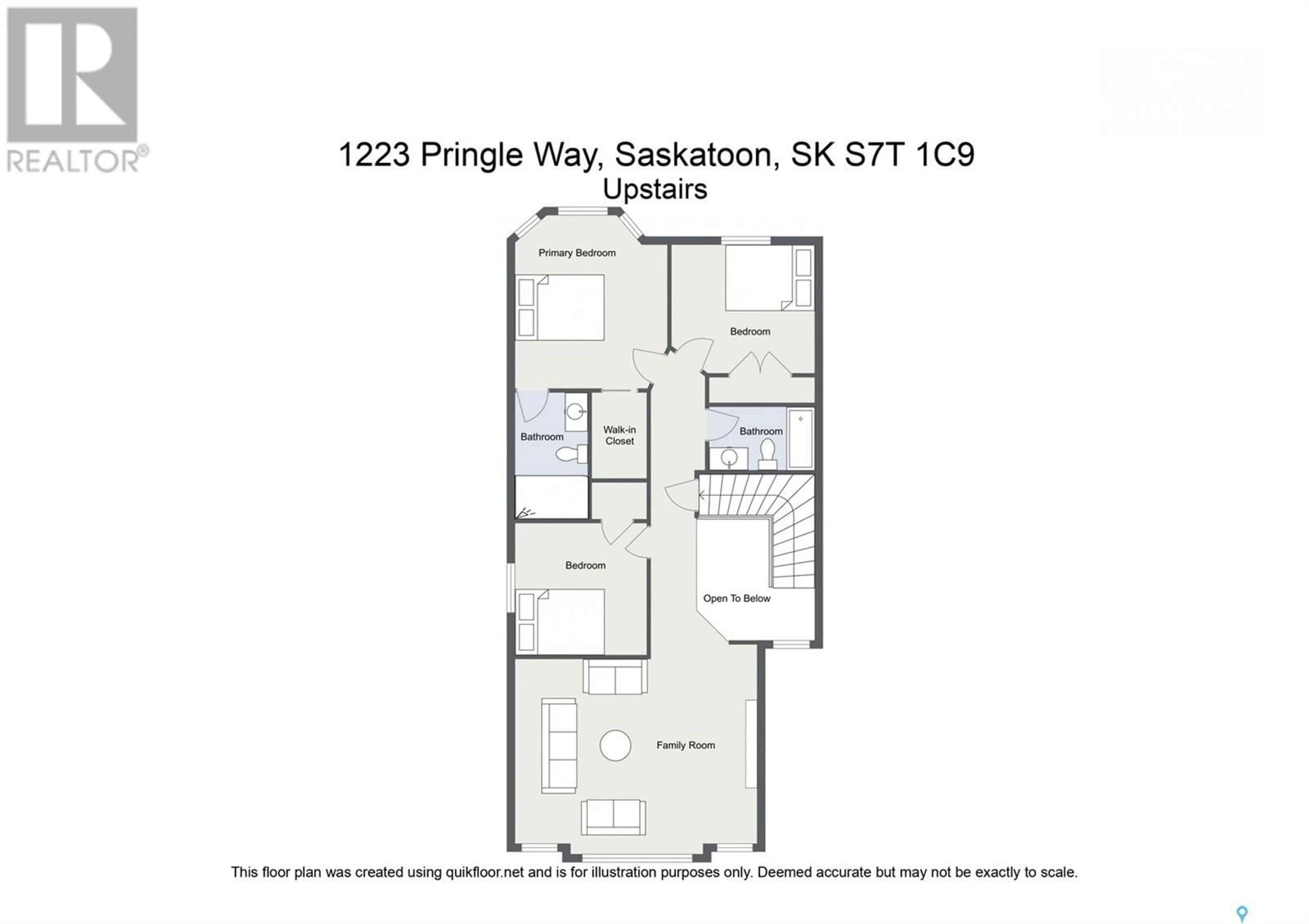 Floor plan for 1223 PRINGLE WAY, Saskatoon Saskatchewan S7T0V5