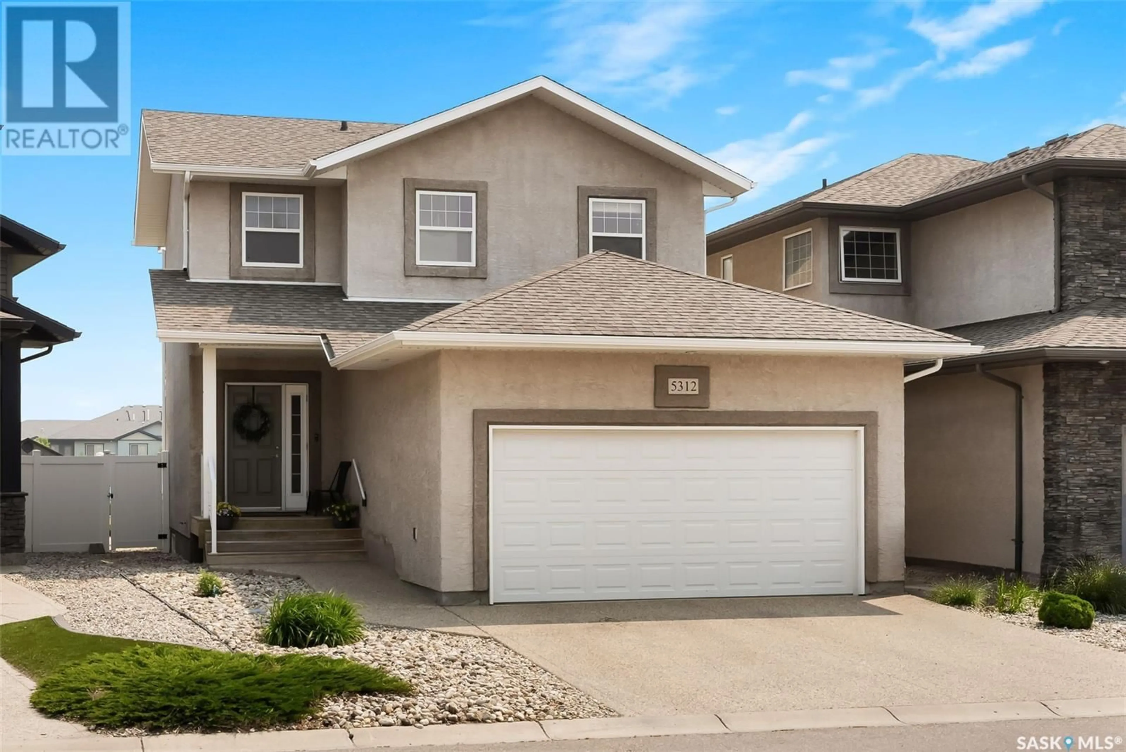 Home with vinyl exterior material, street for 5312 AERIAL CRESCENT, Regina Saskatchewan S4W0C9