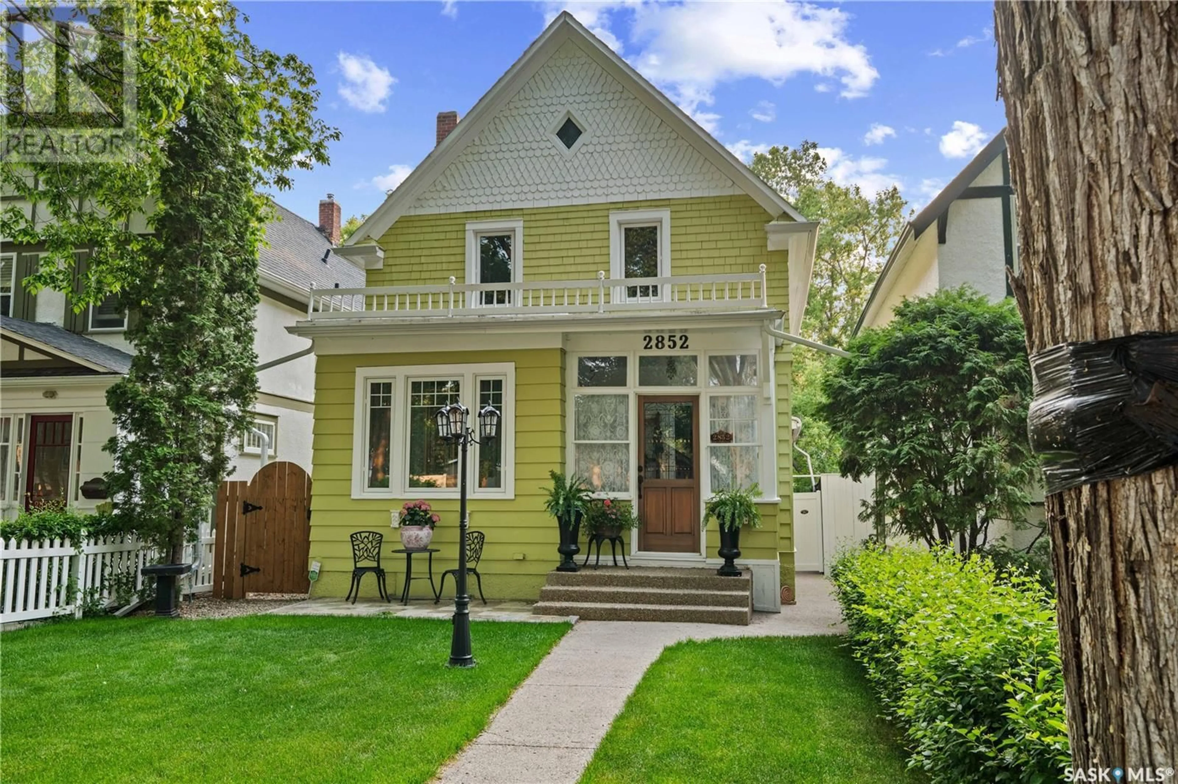Home with vinyl exterior material, street for 2852 RAE STREET, Regina Saskatchewan S4S1R3