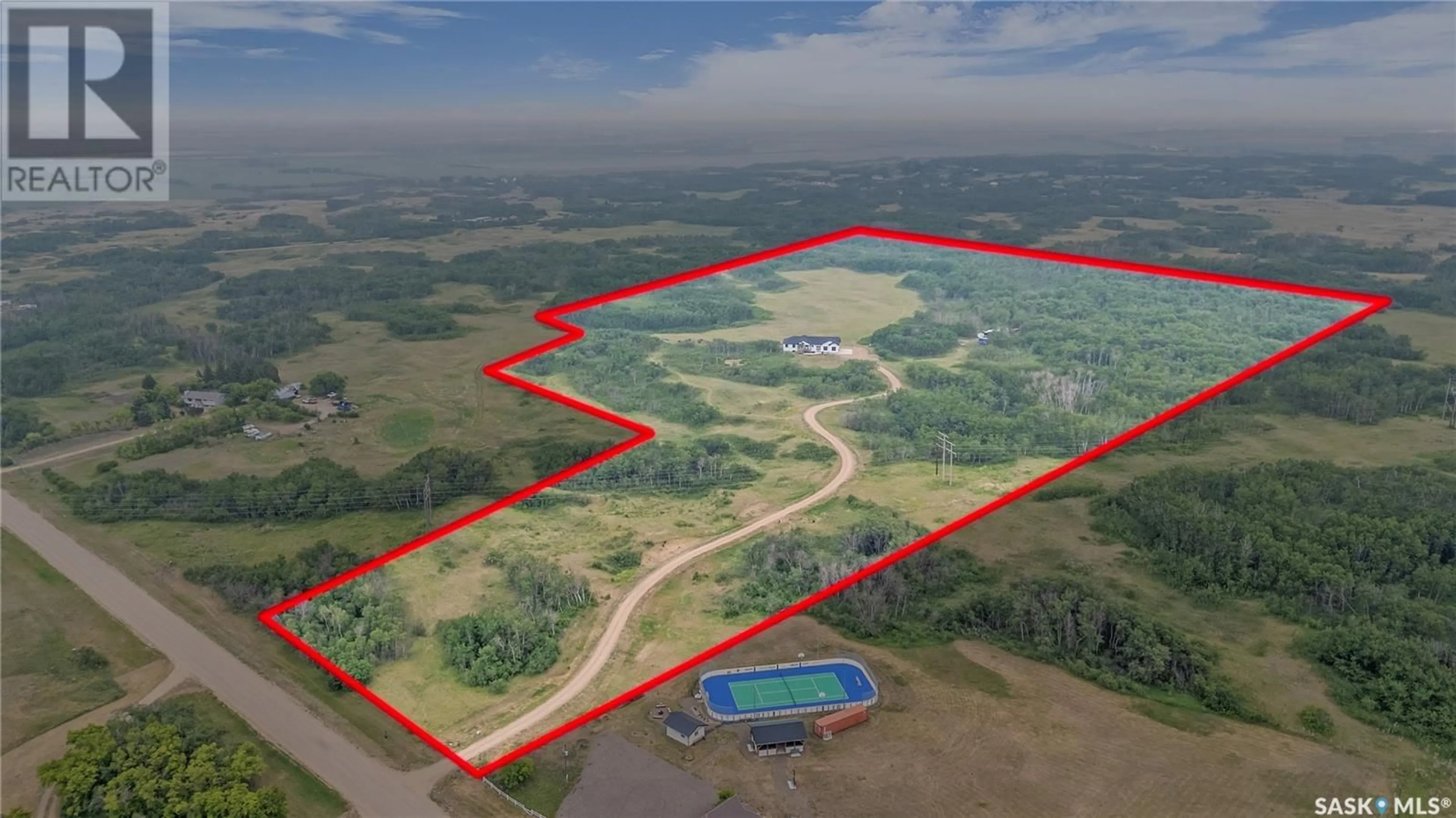 A pic from outside/outdoor area/front of a property/back of a property/a pic from drone, water/lake/river/ocean view for WESTON ACREAGE, Corman Park Rm No. 344 Saskatchewan S7K3J6