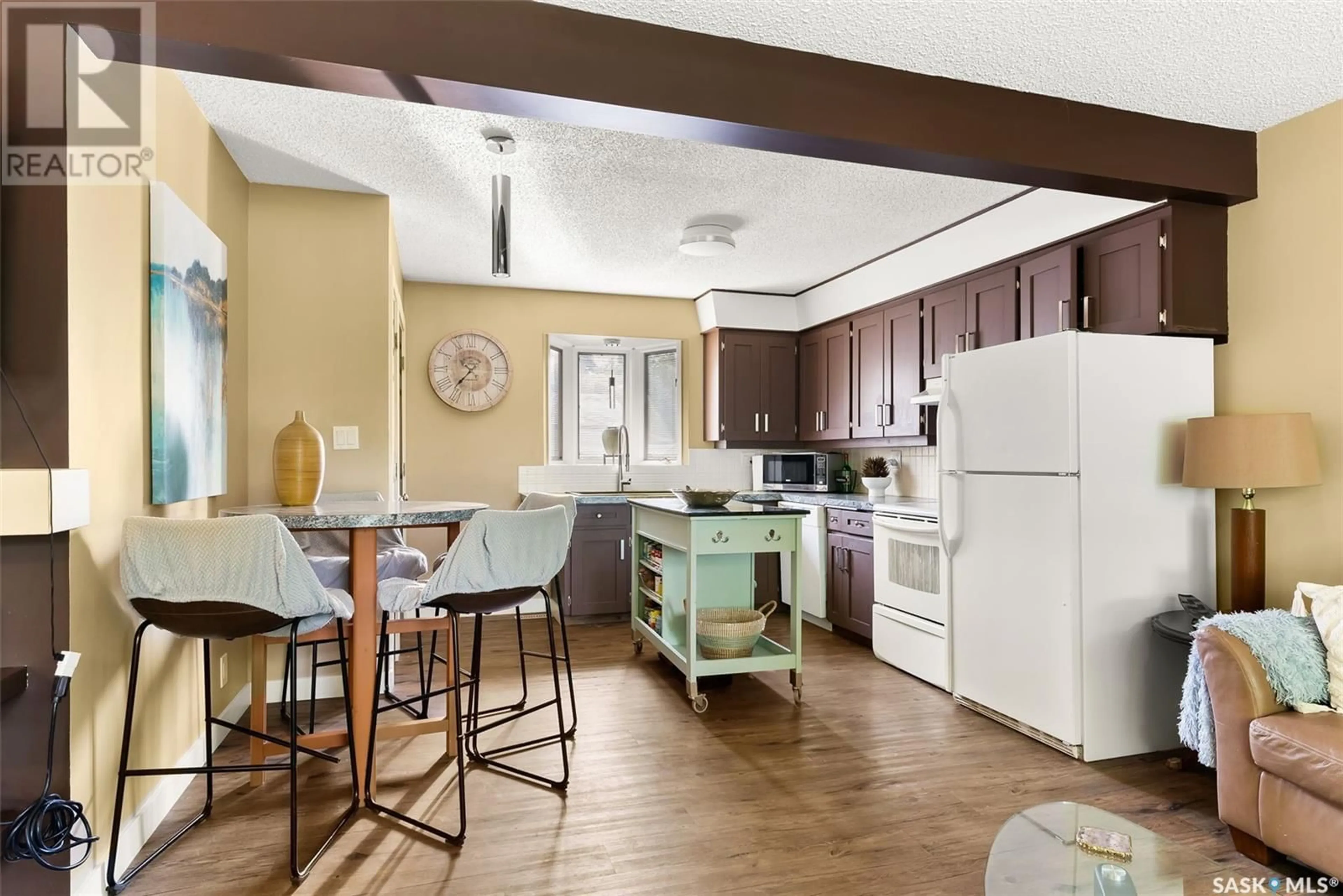Open concept kitchen, ceramic/tile floor for 1365 RUPERT STREET, Regina Saskatchewan S4N1V6