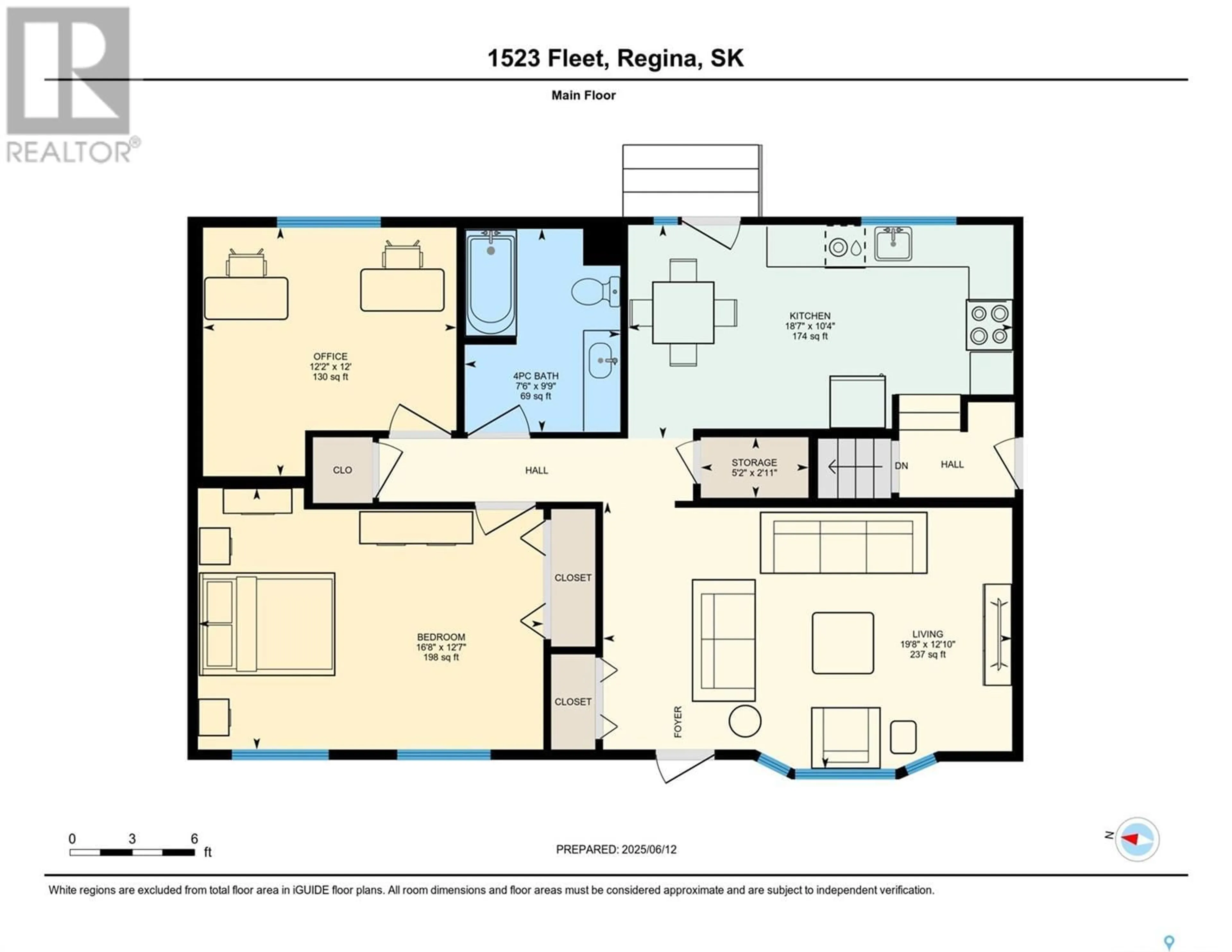 Floor plan for 1523 FLEET STREET, Regina Saskatchewan S4N5R8