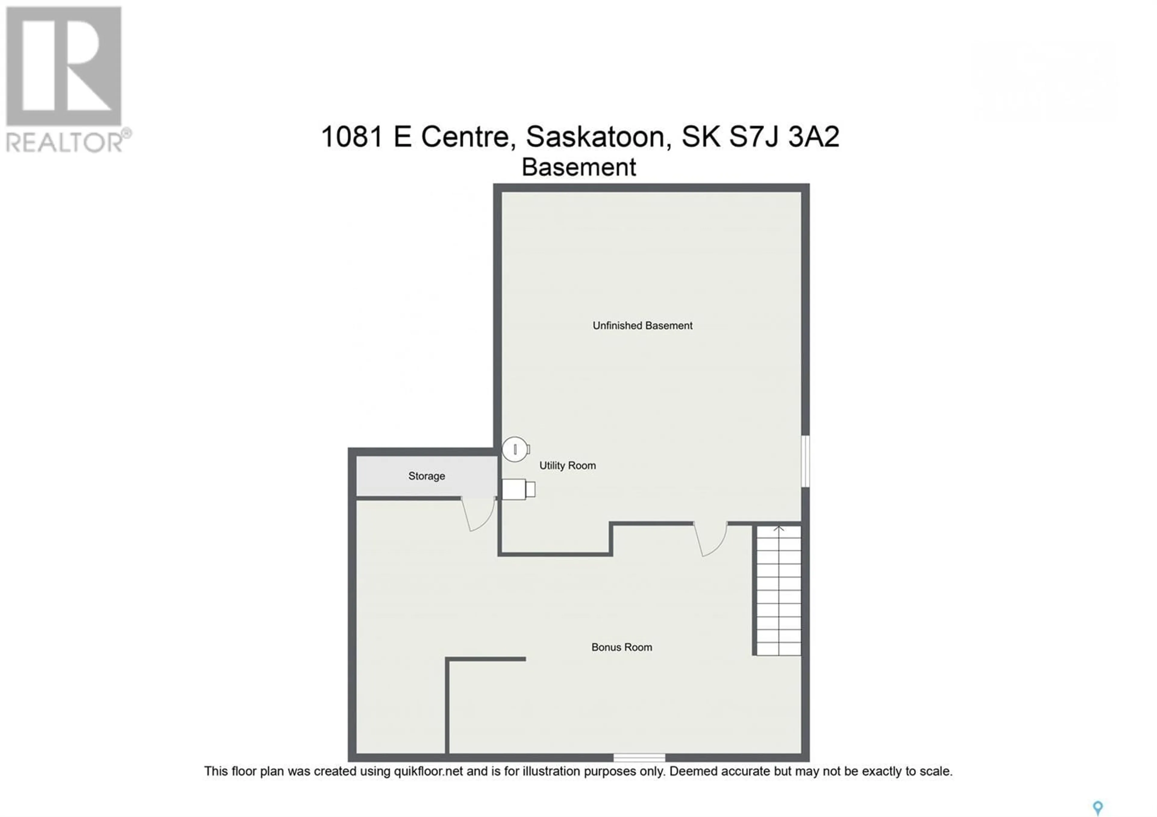Floor plan for 1081 CENTRE EAST, Saskatoon Saskatchewan S7J3A2