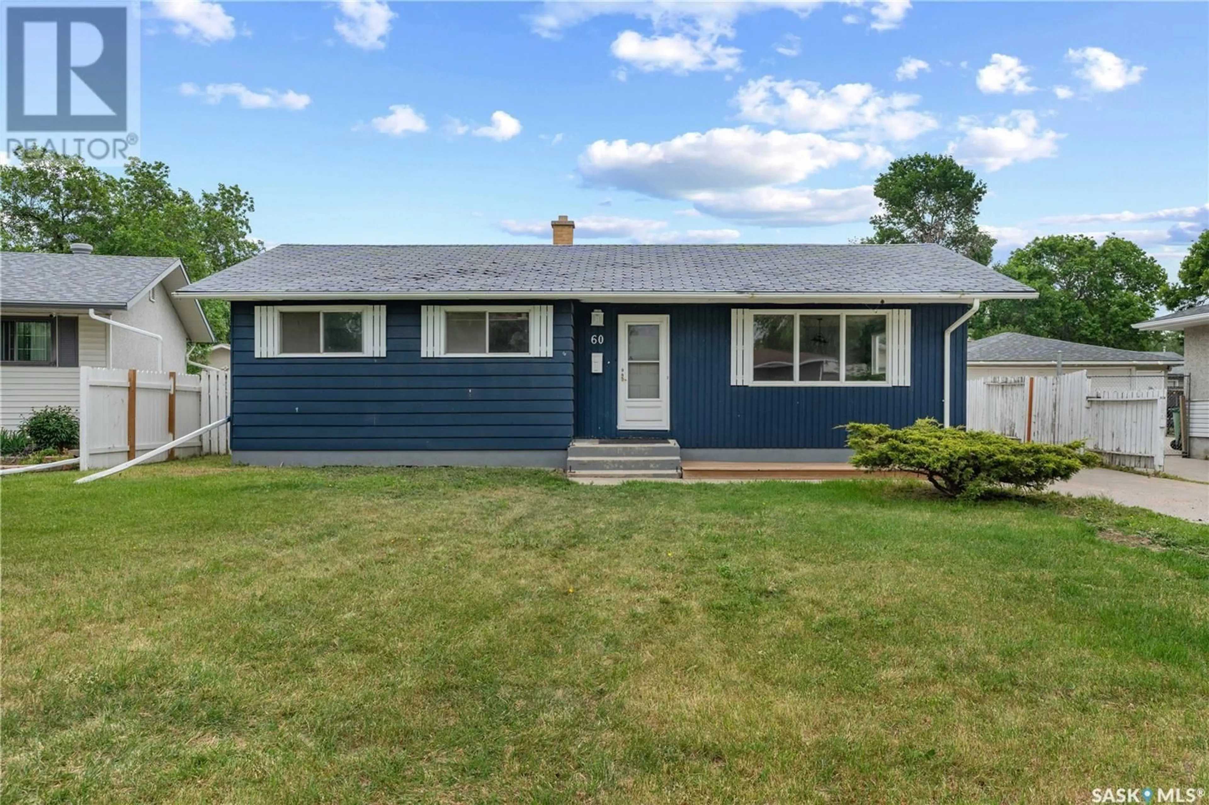 Home with vinyl exterior material, street for 60 RITCHIE CRESCENT, Regina Saskatchewan S4R5A4