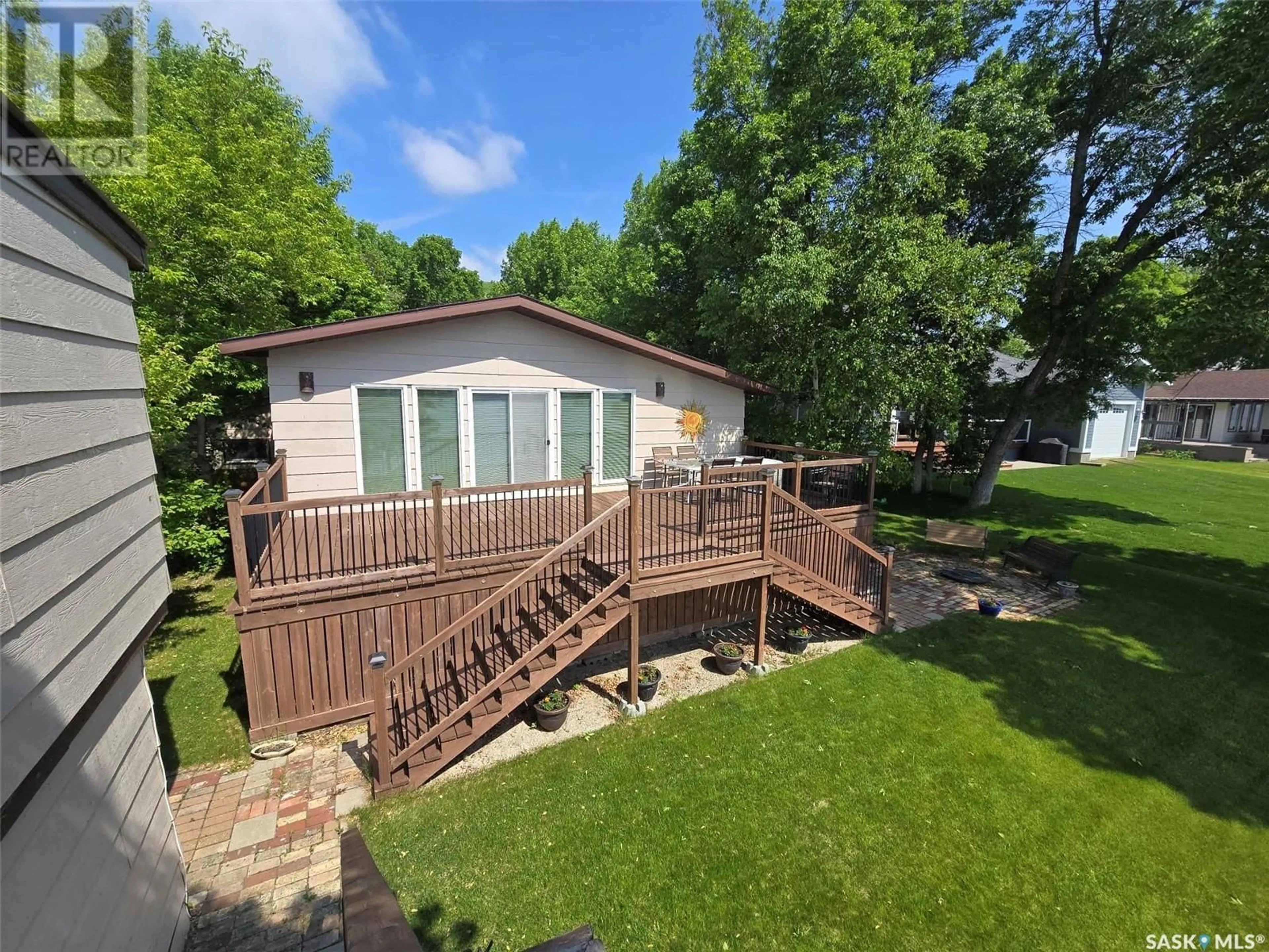 A pic from outside/outdoor area/front of a property/back of a property/a pic from drone, water/lake/river/ocean view for A - 56 ELK ROAD, Crooked Lake Saskatchewan S0G2B0