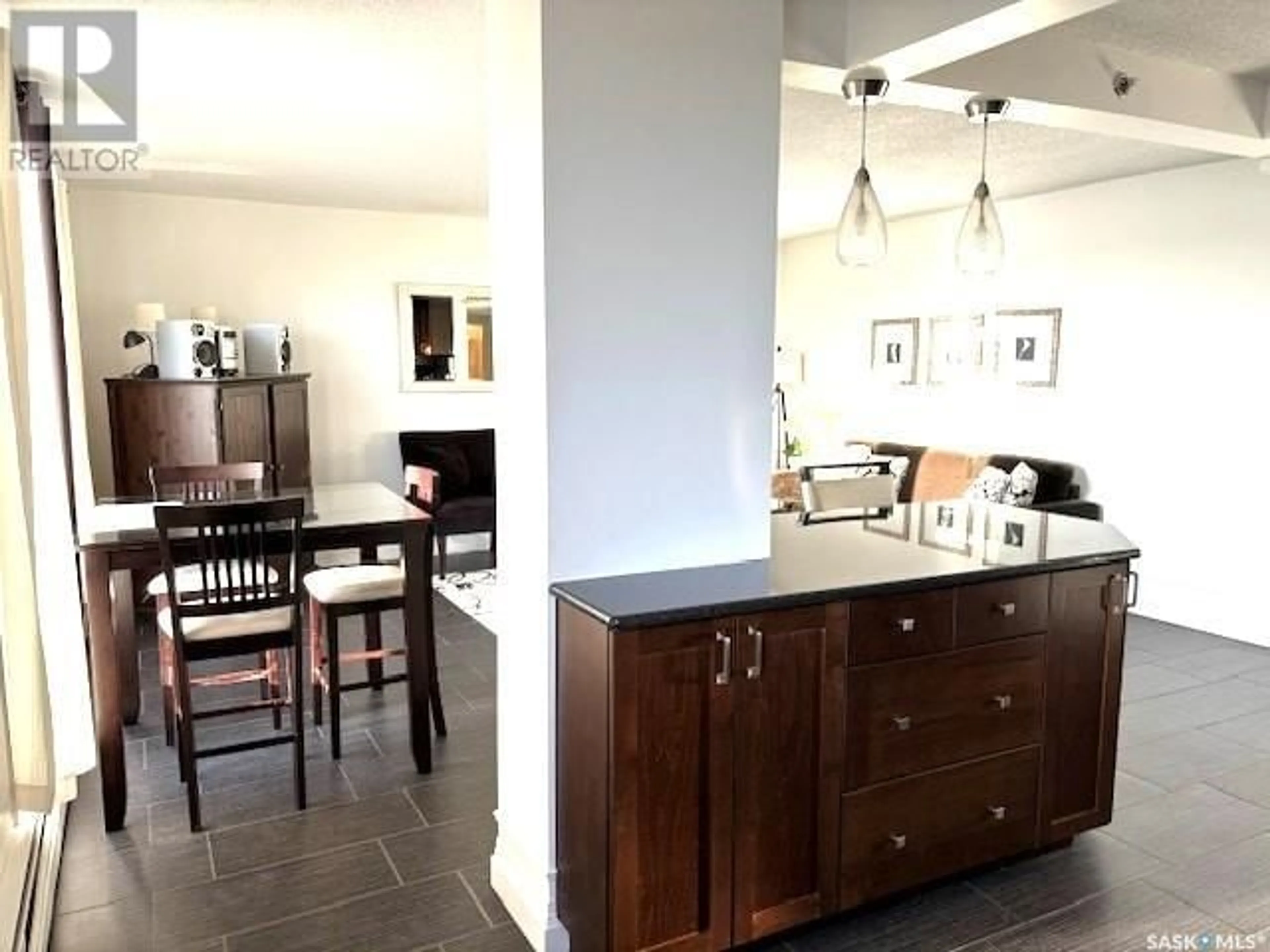 Open concept kitchen, ceramic/tile floor for N - 1004 320 5TH AVENUE, Saskatoon Saskatchewan S7K2P5